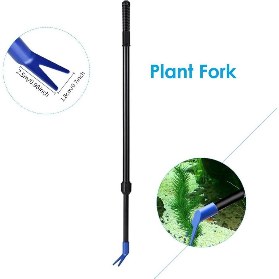 Kit de limpieza 5 en 1 para acuario AquaticHI, extensible 54 a 80 cm