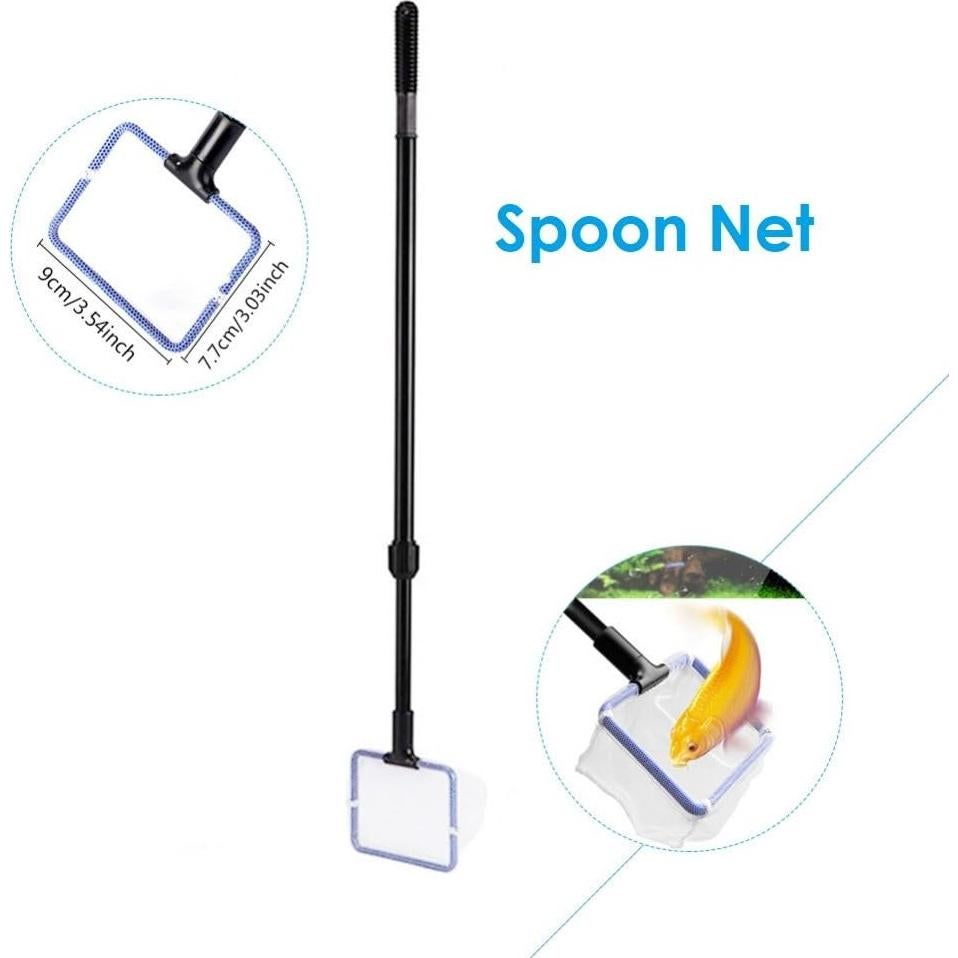 Kit de limpieza 5 en 1 para acuario AquaticHI, extensible 54 a 80 cm