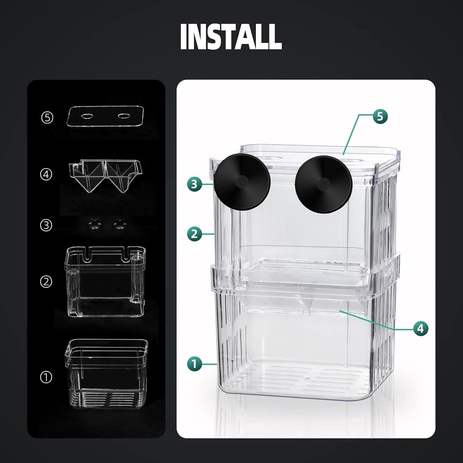 Caja de Incubación de Peces Boxtech Acrílica Blanca 21x9.5cm