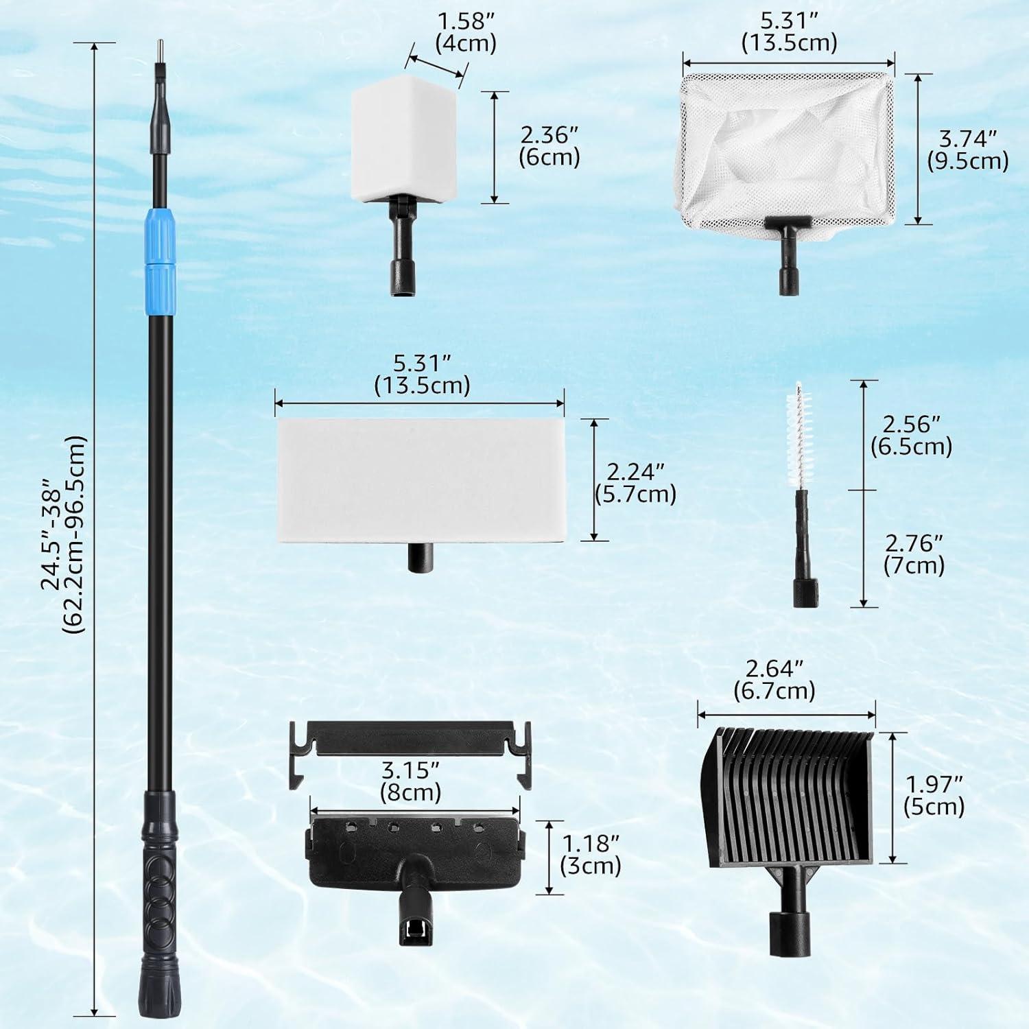 Kit de Limpieza de Acuario AquaMilagro 6 en 1 para 75-605 L