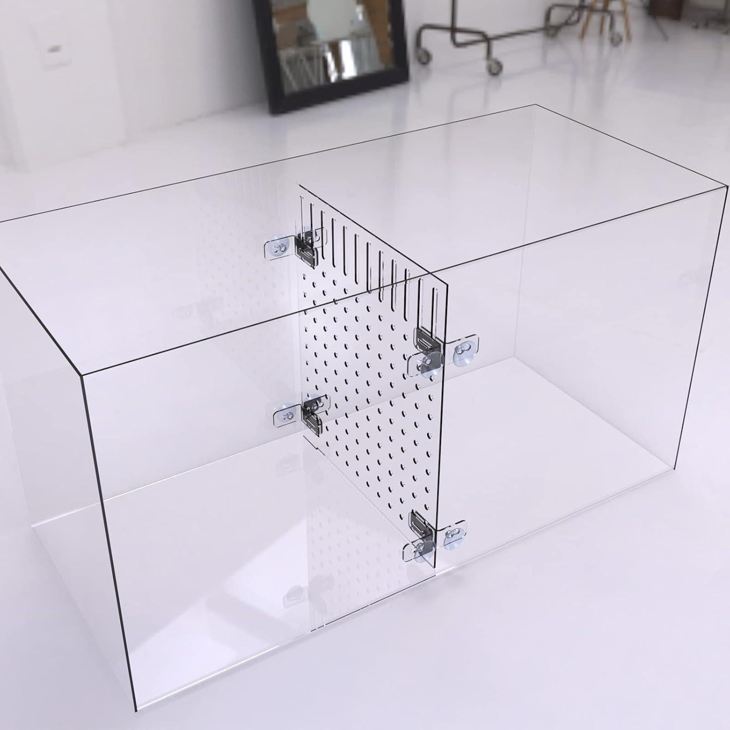 Divisor de Acuario Acrílico KeaJuidy 25x30 cm con 8 Ventosas