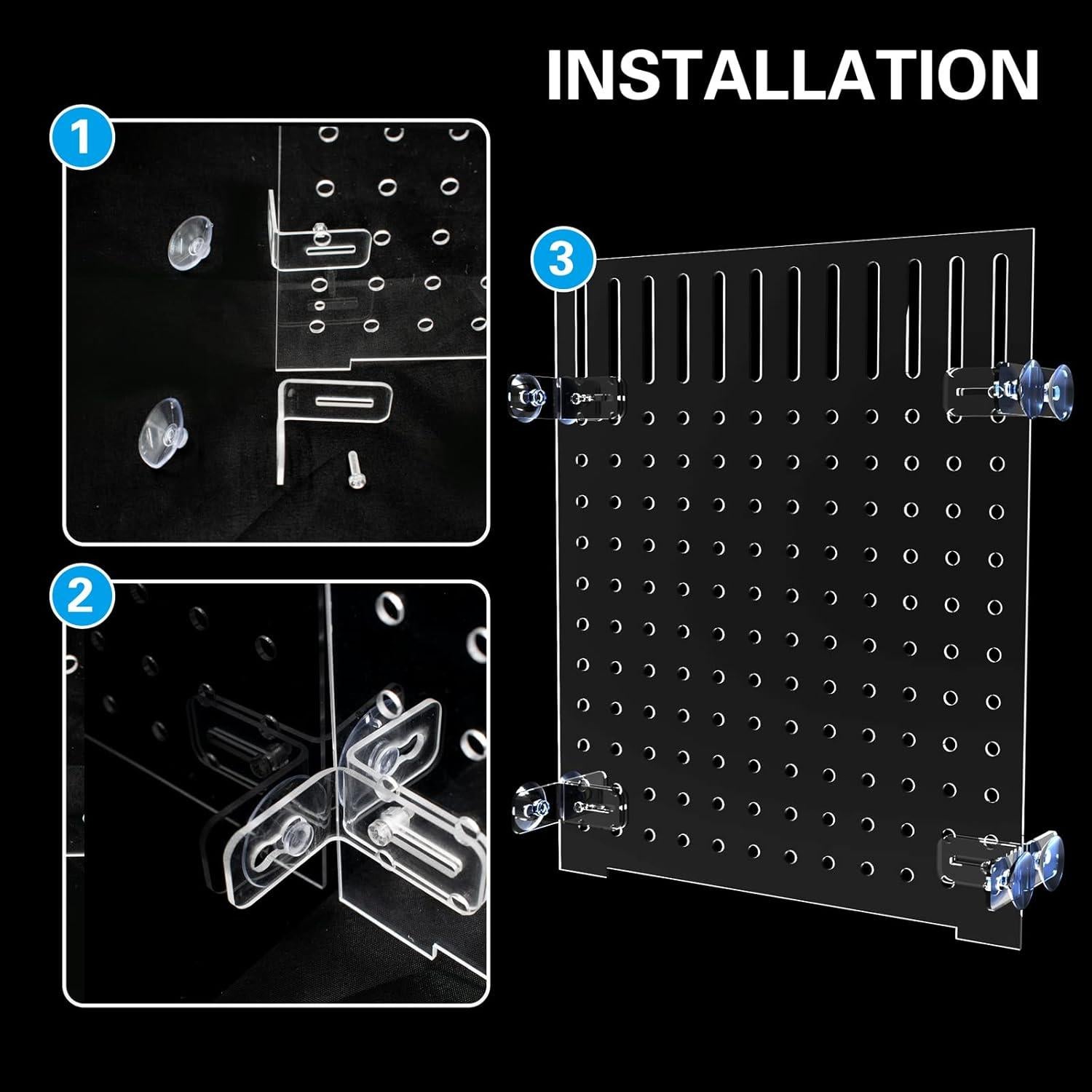Divisor de Acuario Acrílico KeaJuidy 25x30 cm con 8 Ventosas
