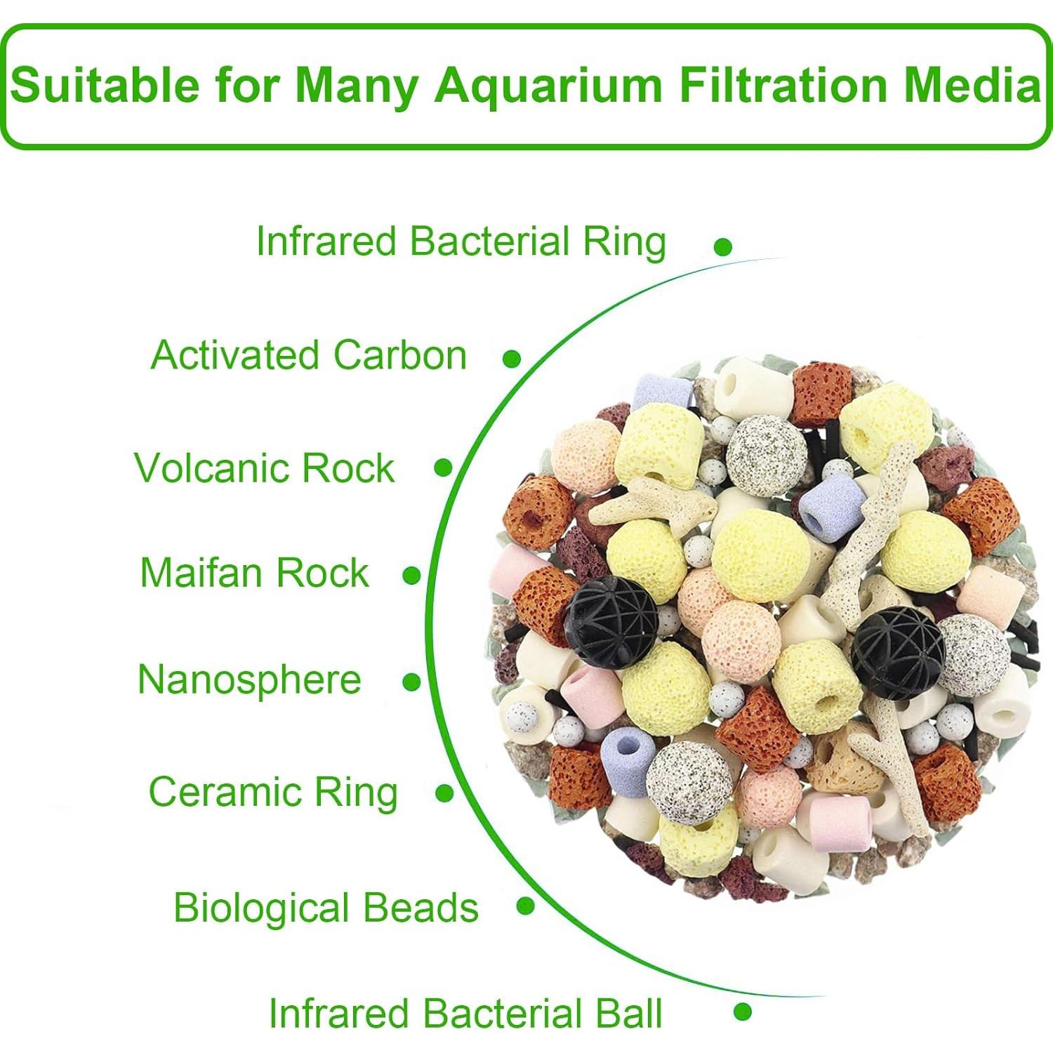 10 Bolsas de Filtro Reutilizables Cover Geny 7.6x20.3cm Acuario