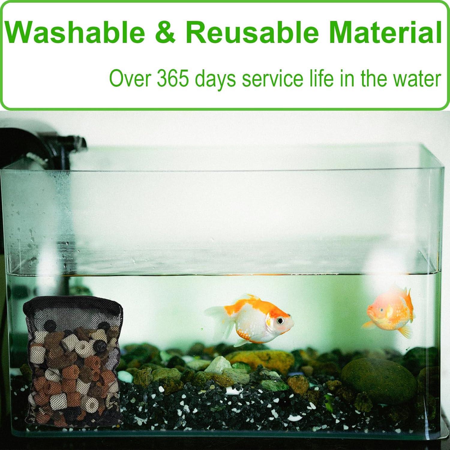 10 Bolsas de Filtro Reutilizables Cover Geny 7.6x20.3cm Acuario