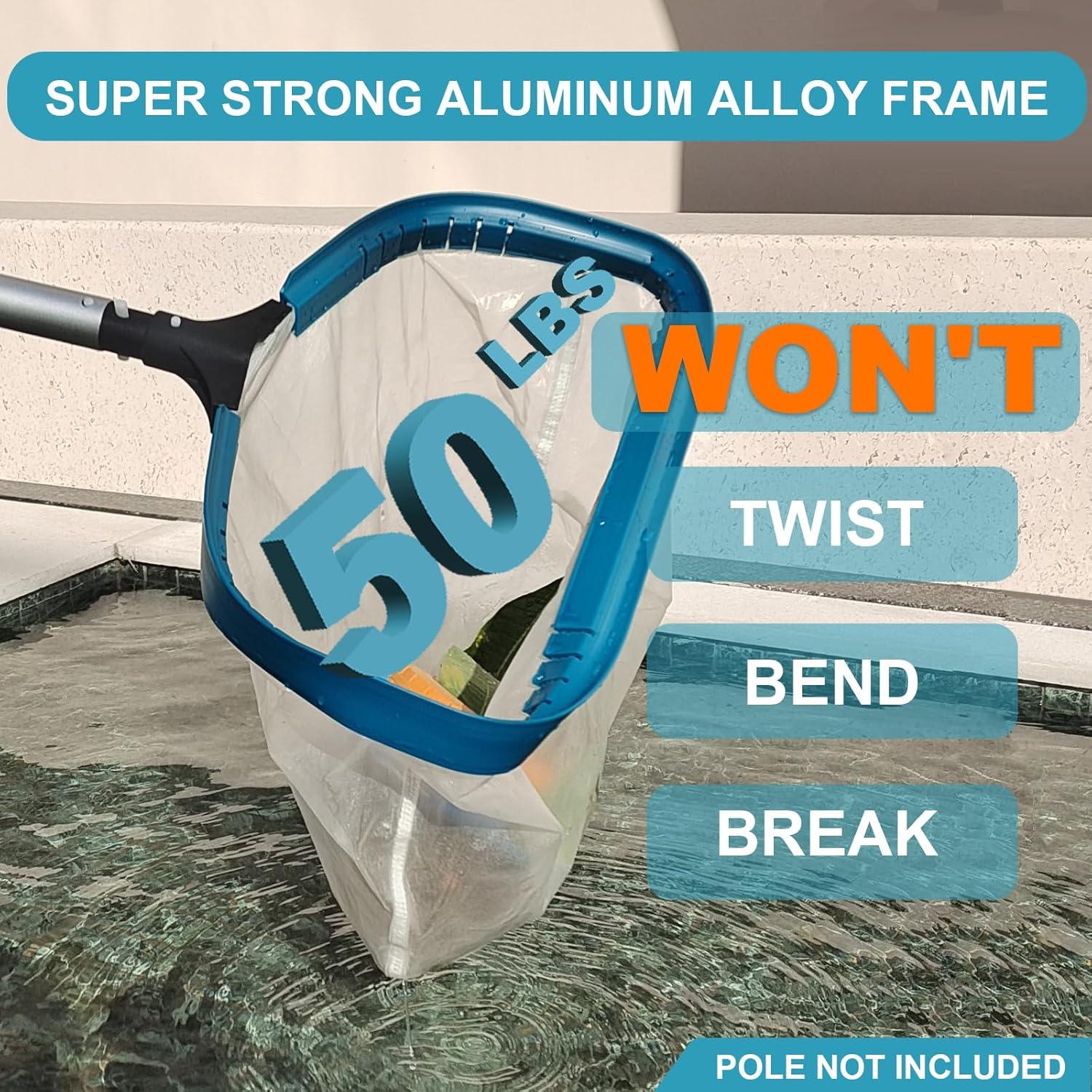 Rastrillo de Malla Fina POOLWHALE 44.5 cm para Piscina