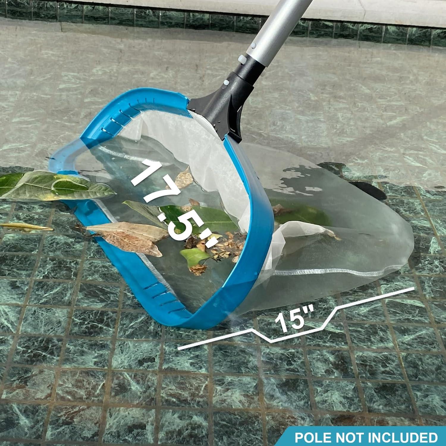 Rastrillo de Malla Fina POOLWHALE 44.5 cm para Piscina