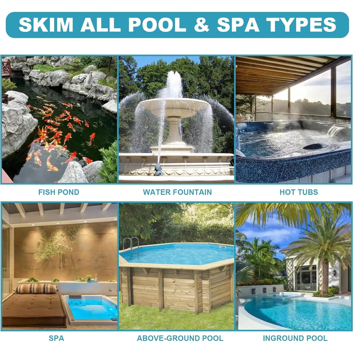 Rastrillo de Malla Fina POOLWHALE 44.5 cm para Piscina