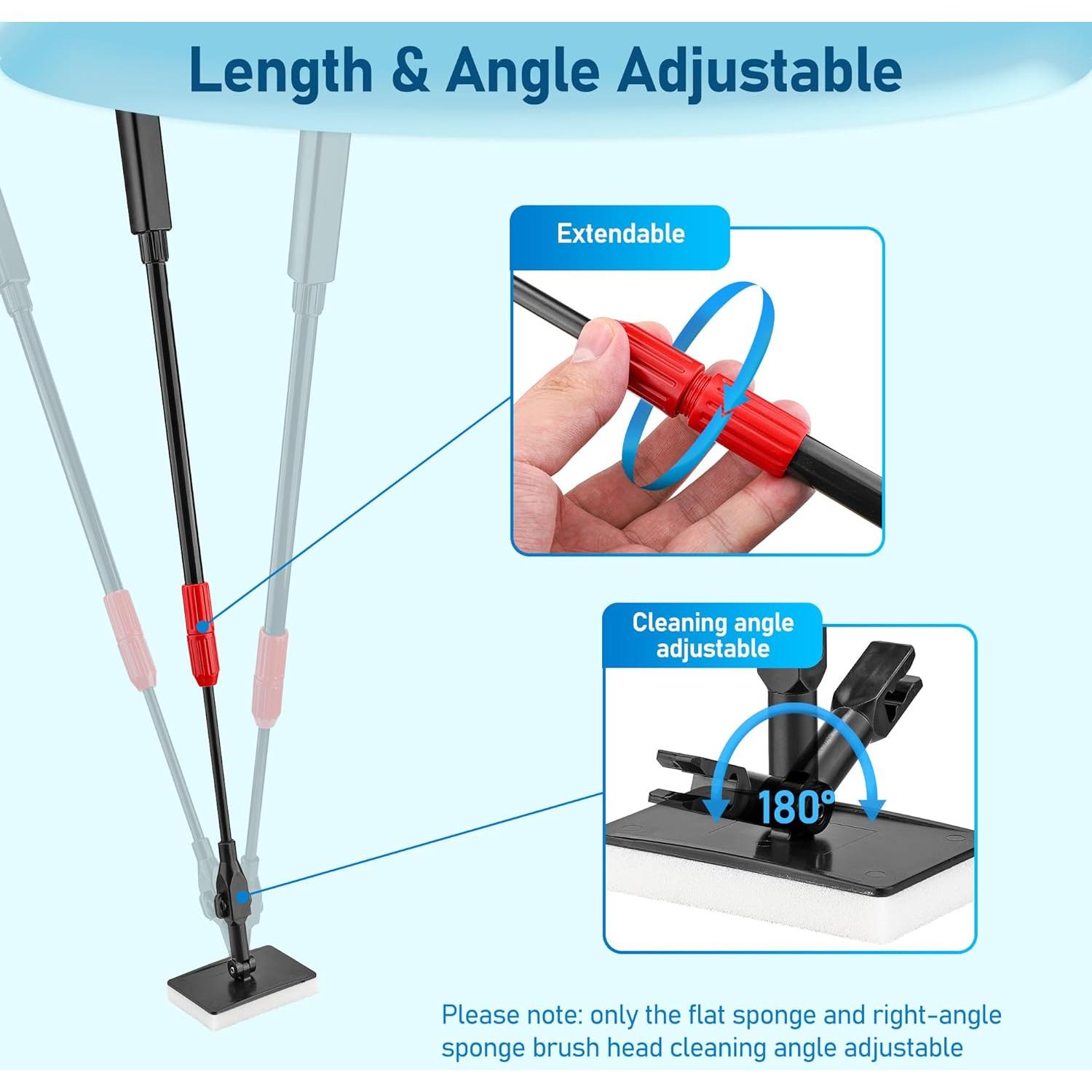 Kit de Limpieza de Acuario 6 en 1 Mogoko con Mango Telescópico
