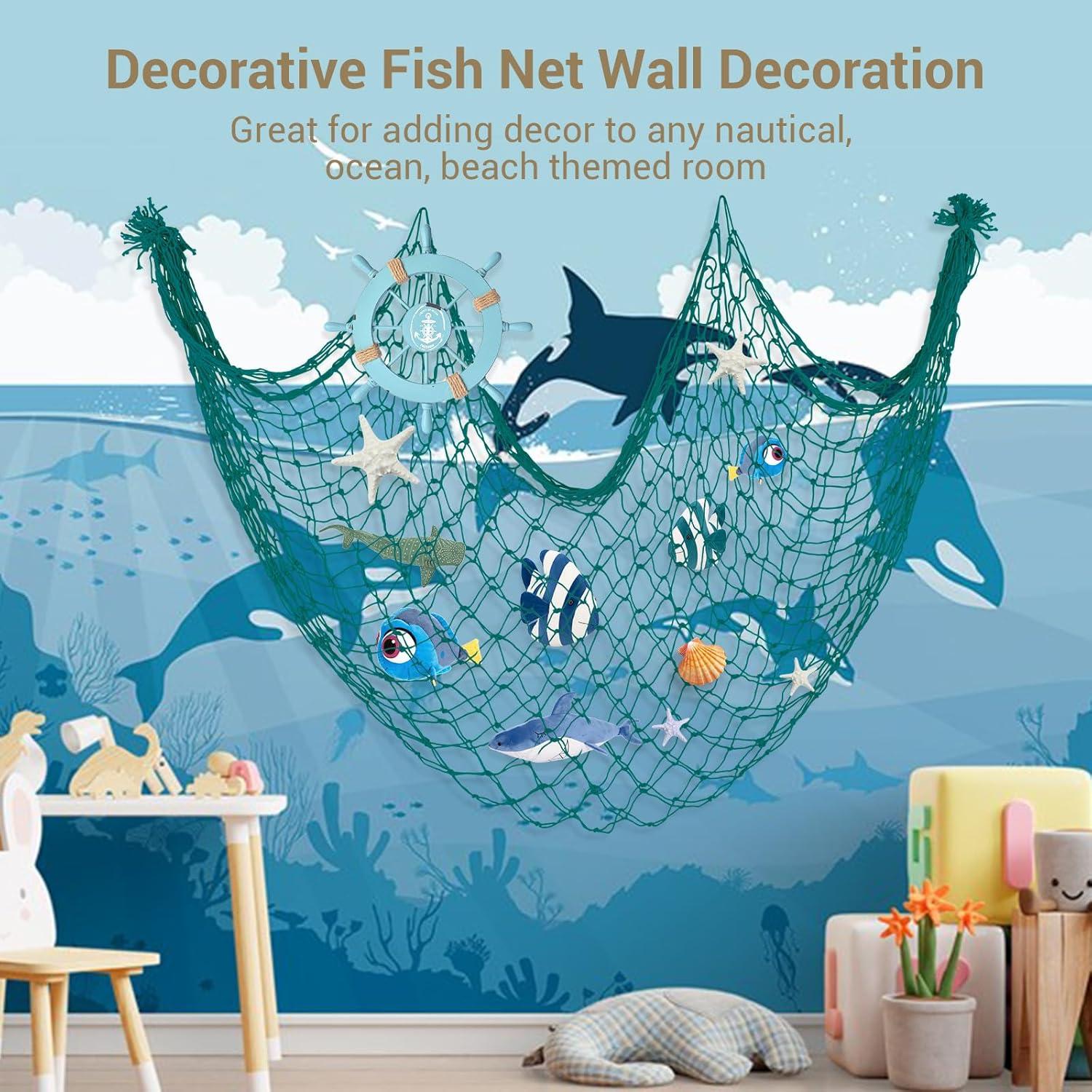 Paquete de 2 Redes de Pesca Decorativas Aqua 203x102 cm