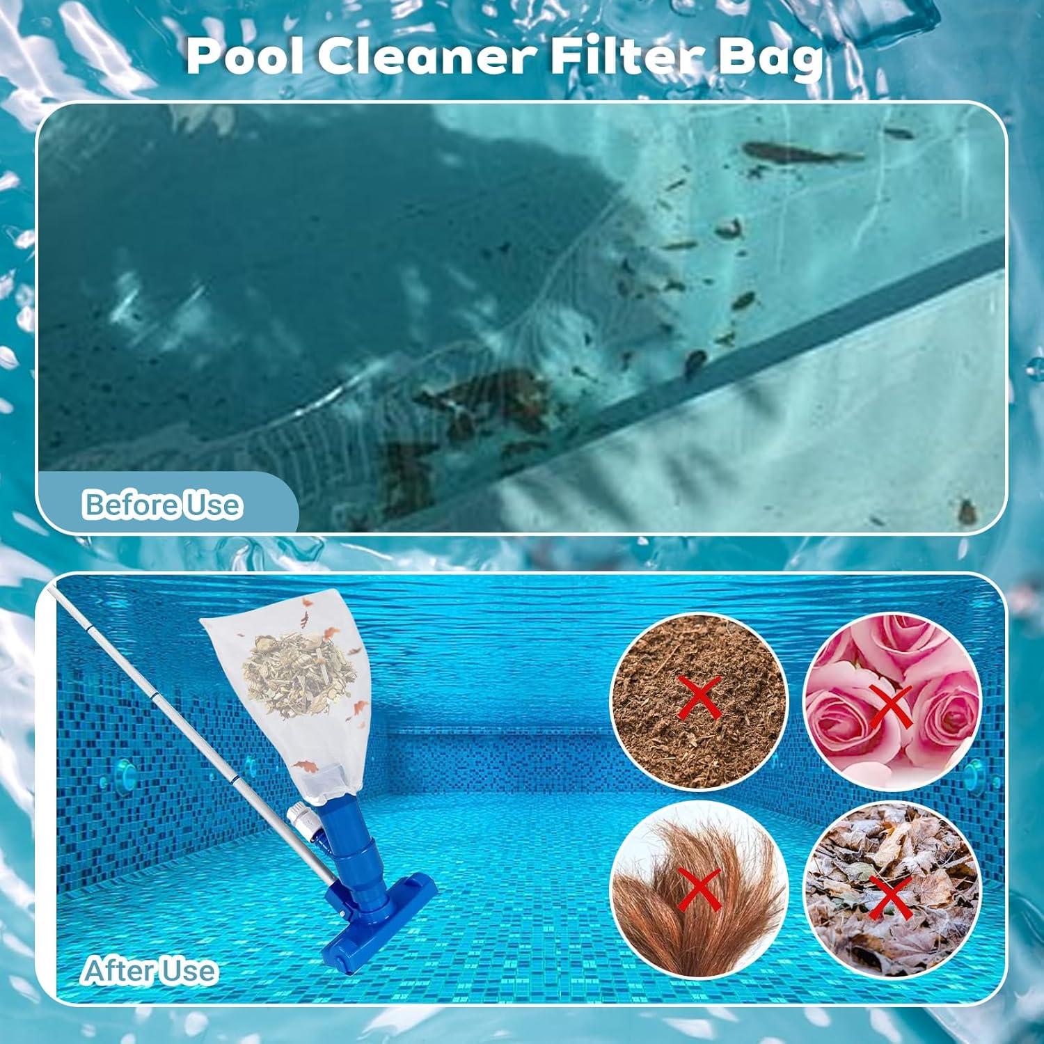 6 Bolsas de Filtro de Malla para Aspiradora de Piscina - Nylon