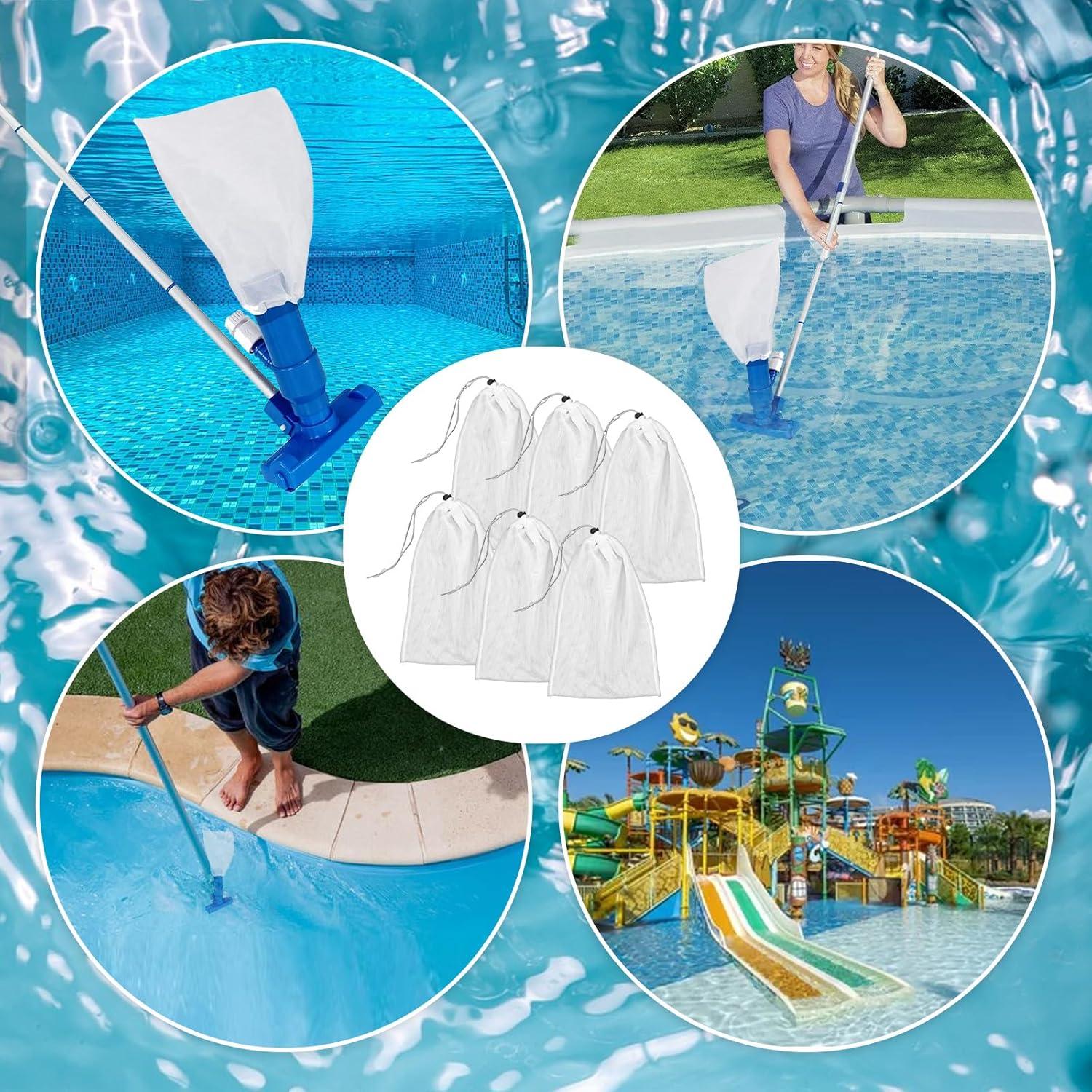 6 Bolsas de Filtro de Malla para Aspiradora de Piscina - Nylon
