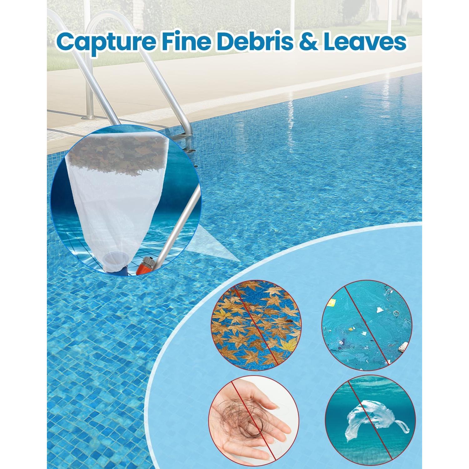 Bolsas de Vacío para Piscina NOKOGMT 4PCS Nylon Malla Fina 60x45cm