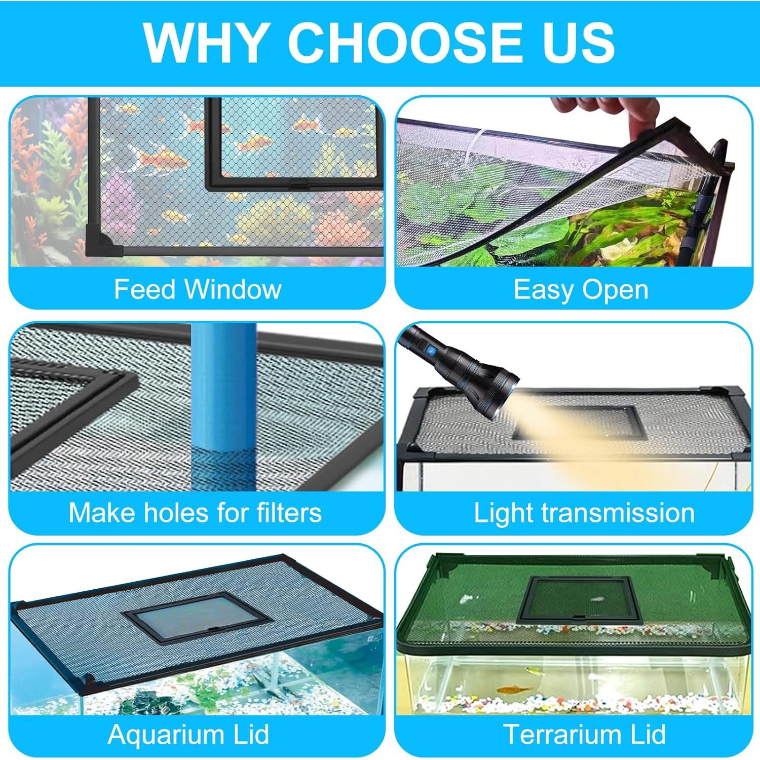 Tapa Magnética para Acuario SIMPLIPLEX 109x68 cm Antisalto