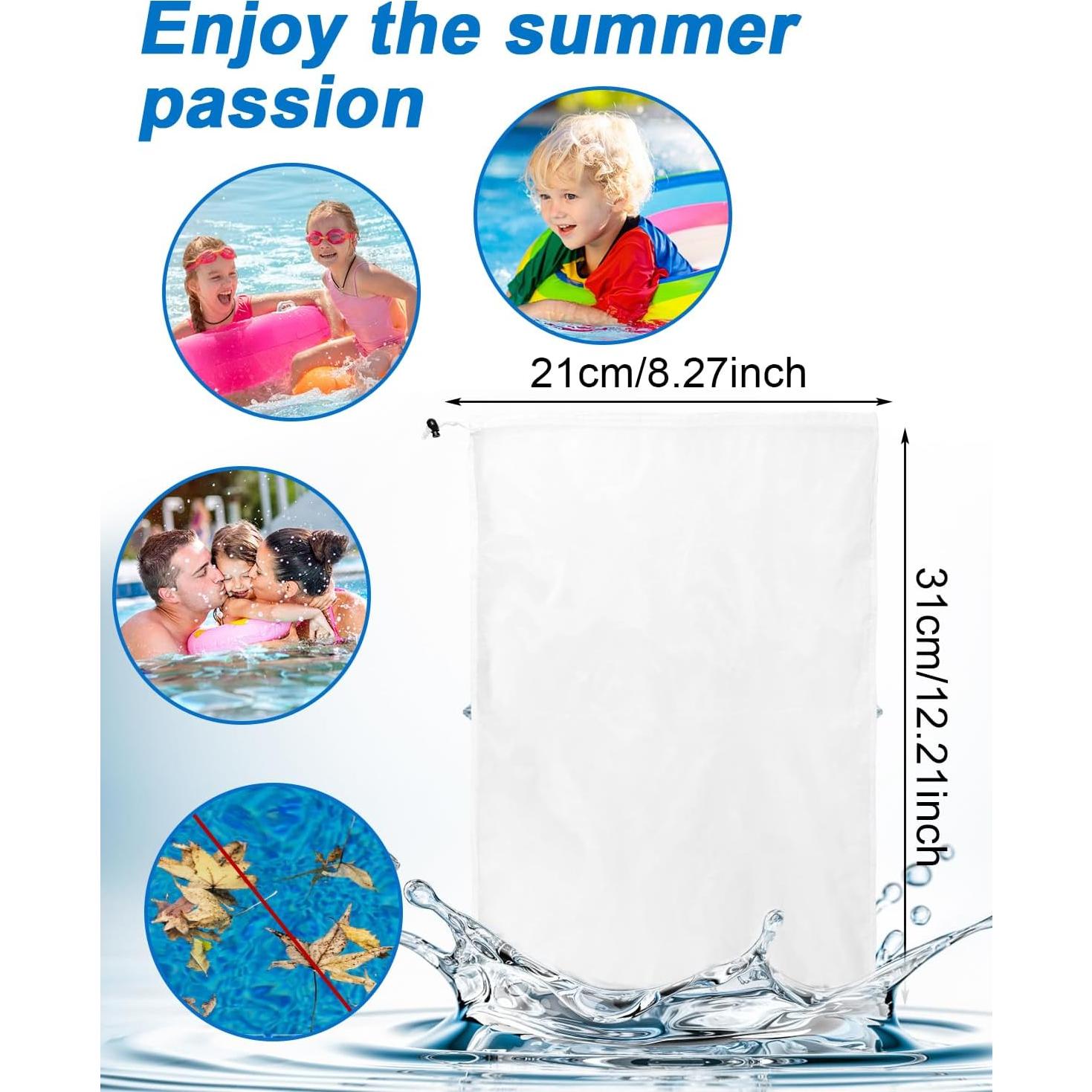 4 Bolsas de Filtro de Malla Fina Sshou-Store 21x31cm para Piscina