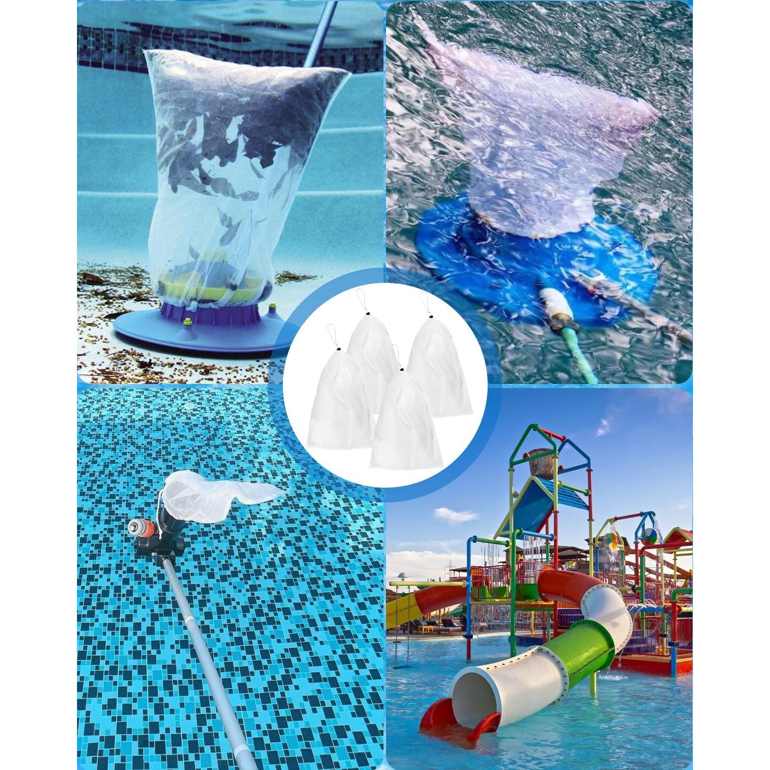 4 Bolsas de Filtro de Malla Fina Sshou-Store 21x31cm para Piscina