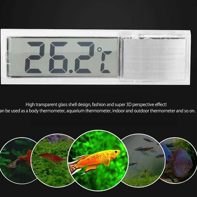 Termómetro LCD 3D Acxico - 2 Pcs Medición Electrónica Acuario