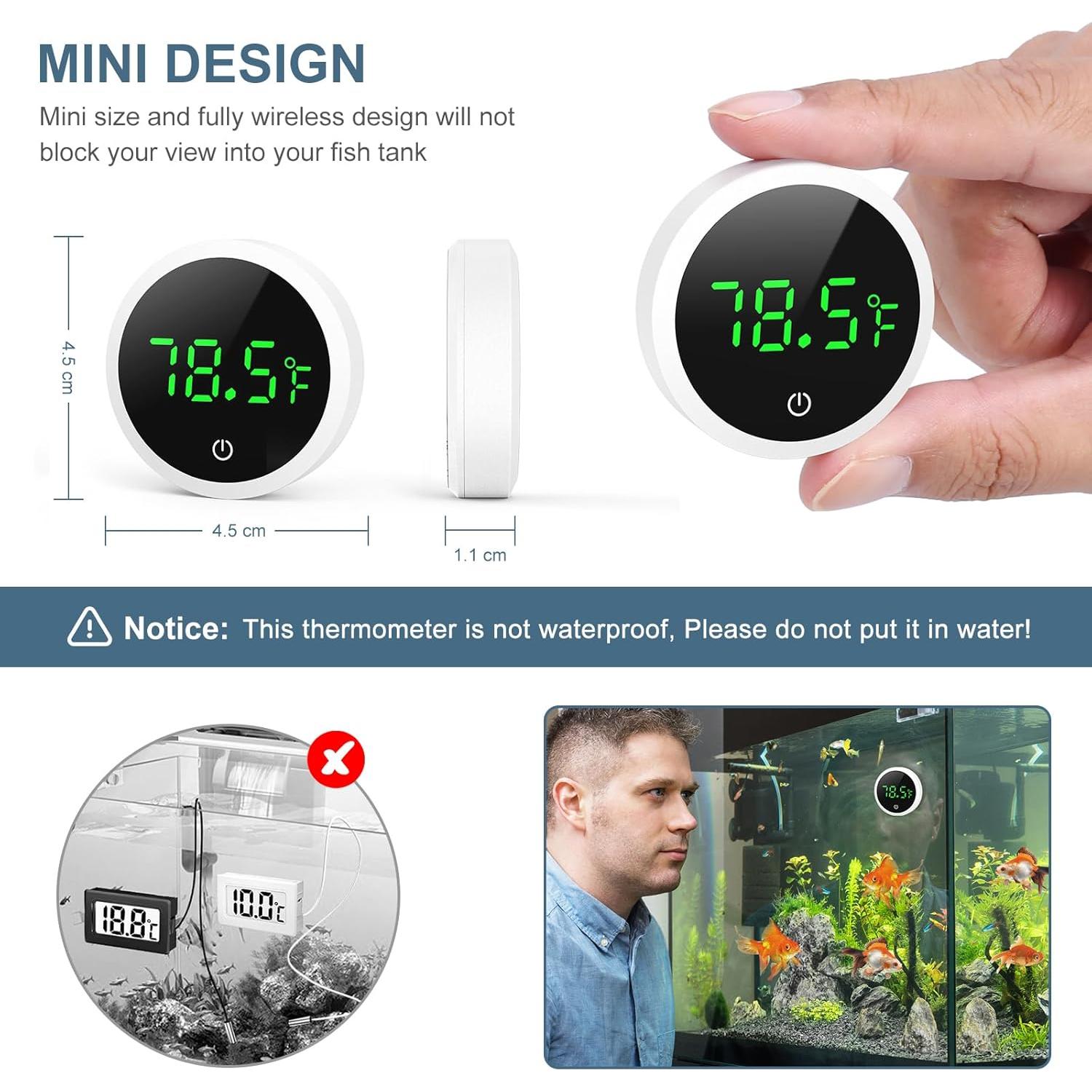 Termómetro Digital de Acuario Ankilo con Pantalla LED HD - 2 Piezas