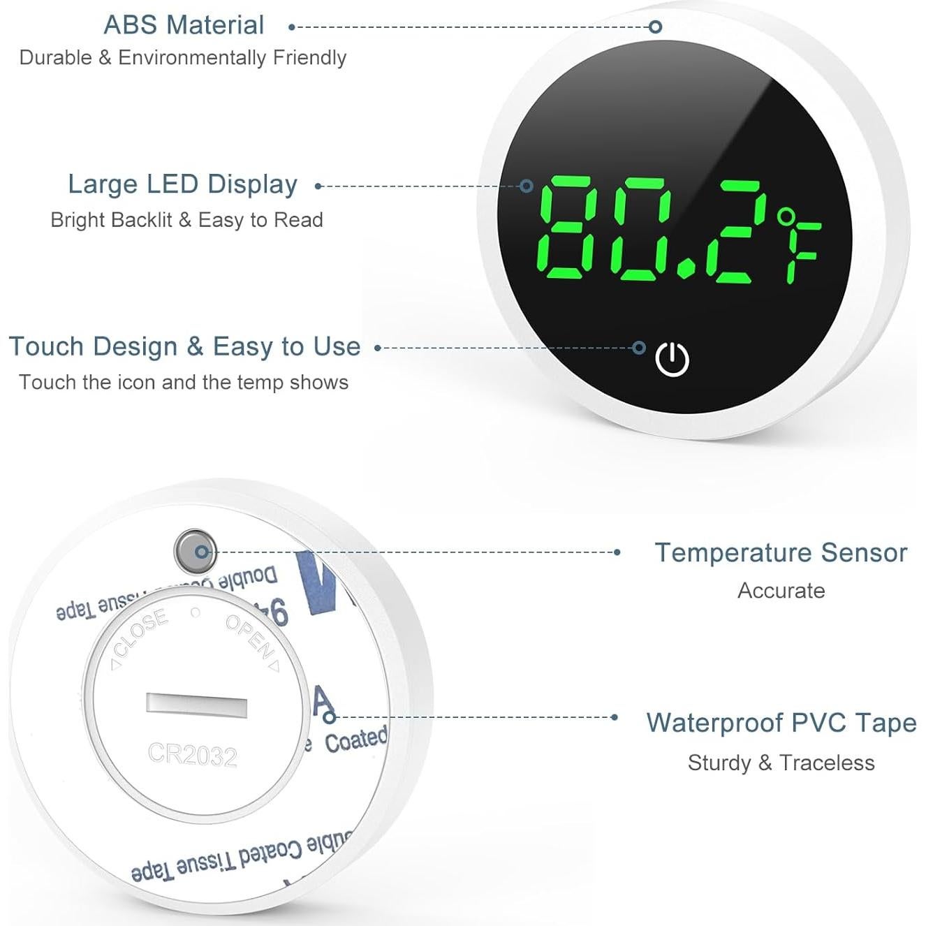 Termómetro Digital de Acuario Ankilo con Pantalla LED HD - 2 Piezas