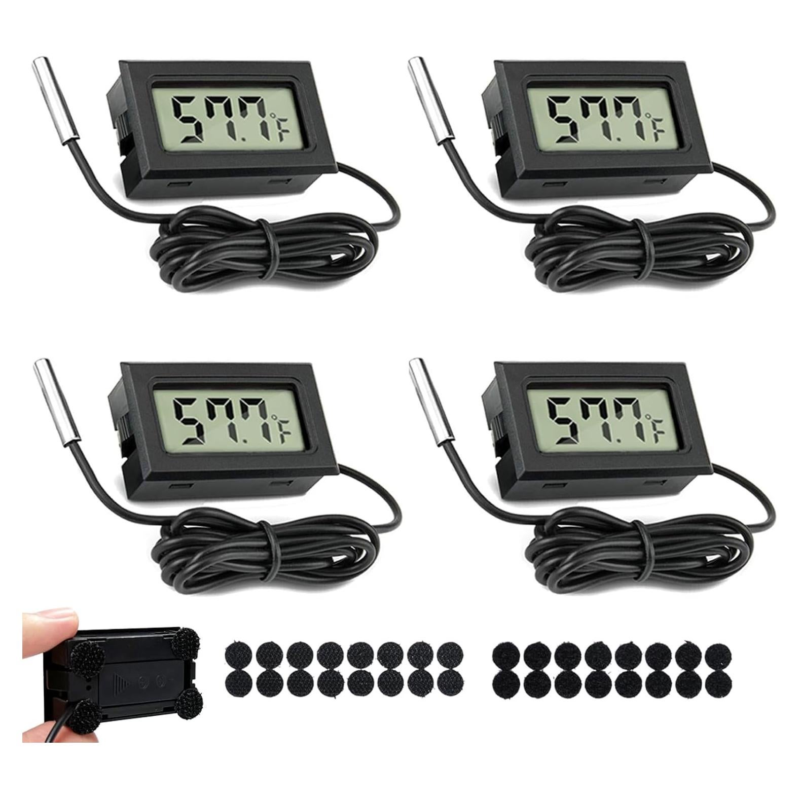 Termómetro Digital LCD Rojuna 4 Pcs con Sonda Externa