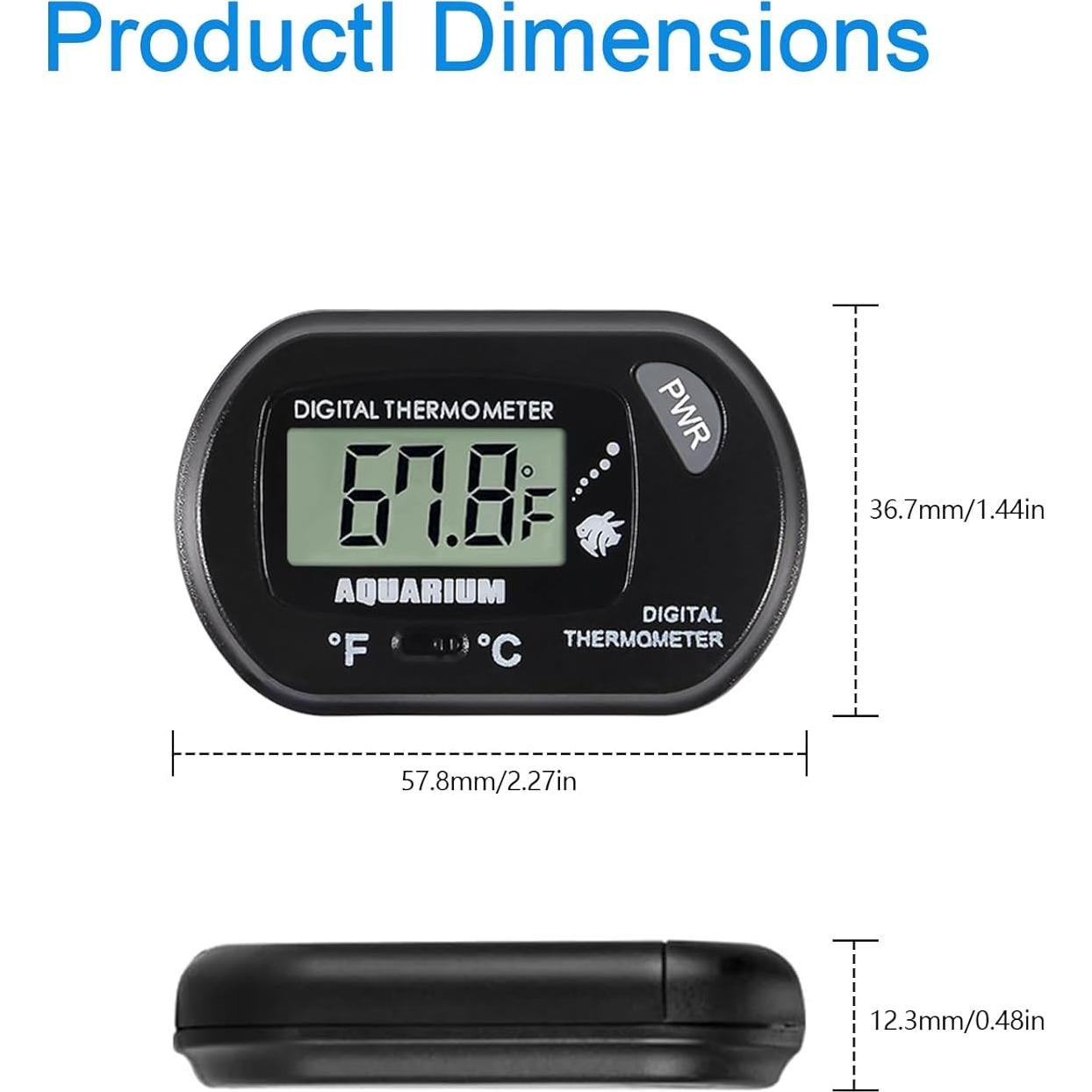 Termómetro Digital de Acuario AEDIKO con Pantalla LCD y Sonda