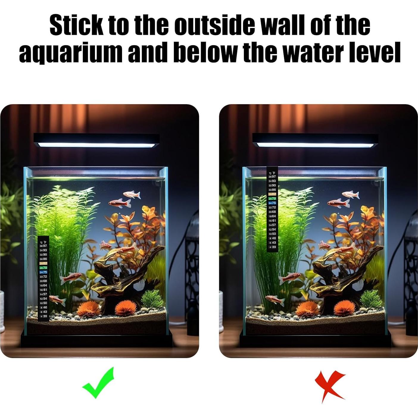 18 Tiras de Termómetro Digital Yivioep para Acuario 4-36 °C