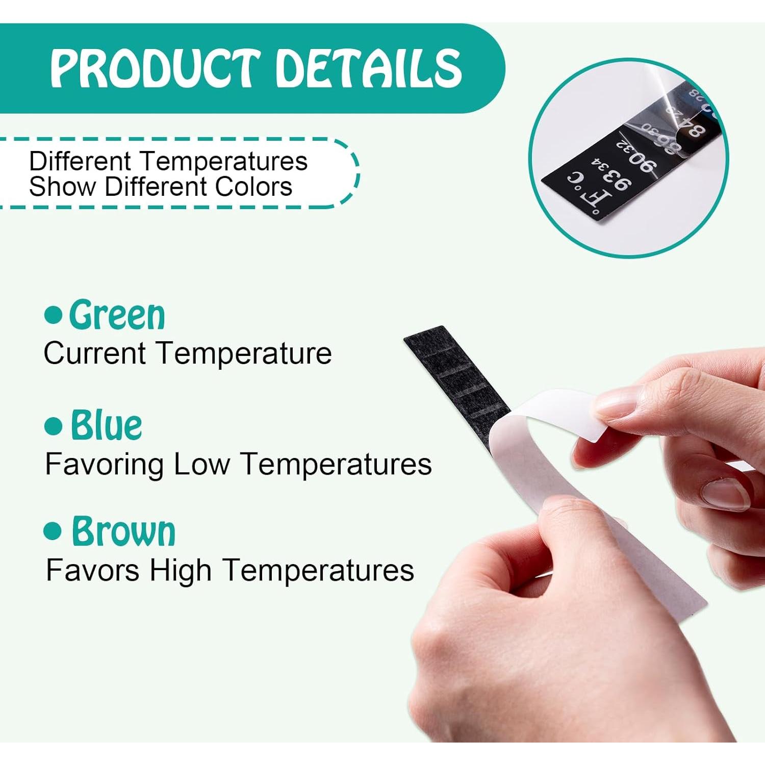 8 Piezas Etiquetas Termómetro Acuarios Swirge 18-34°C