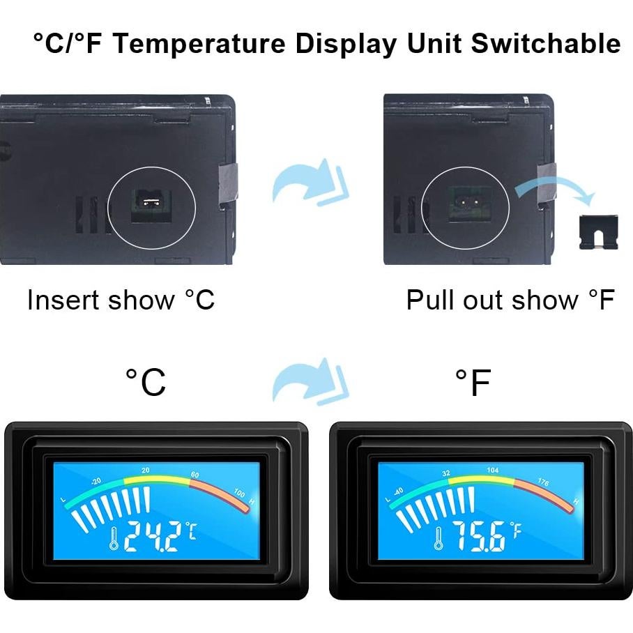 Termómetro Digital USB KETOTEK E0032 con Sonda para Acuario y Vehículo