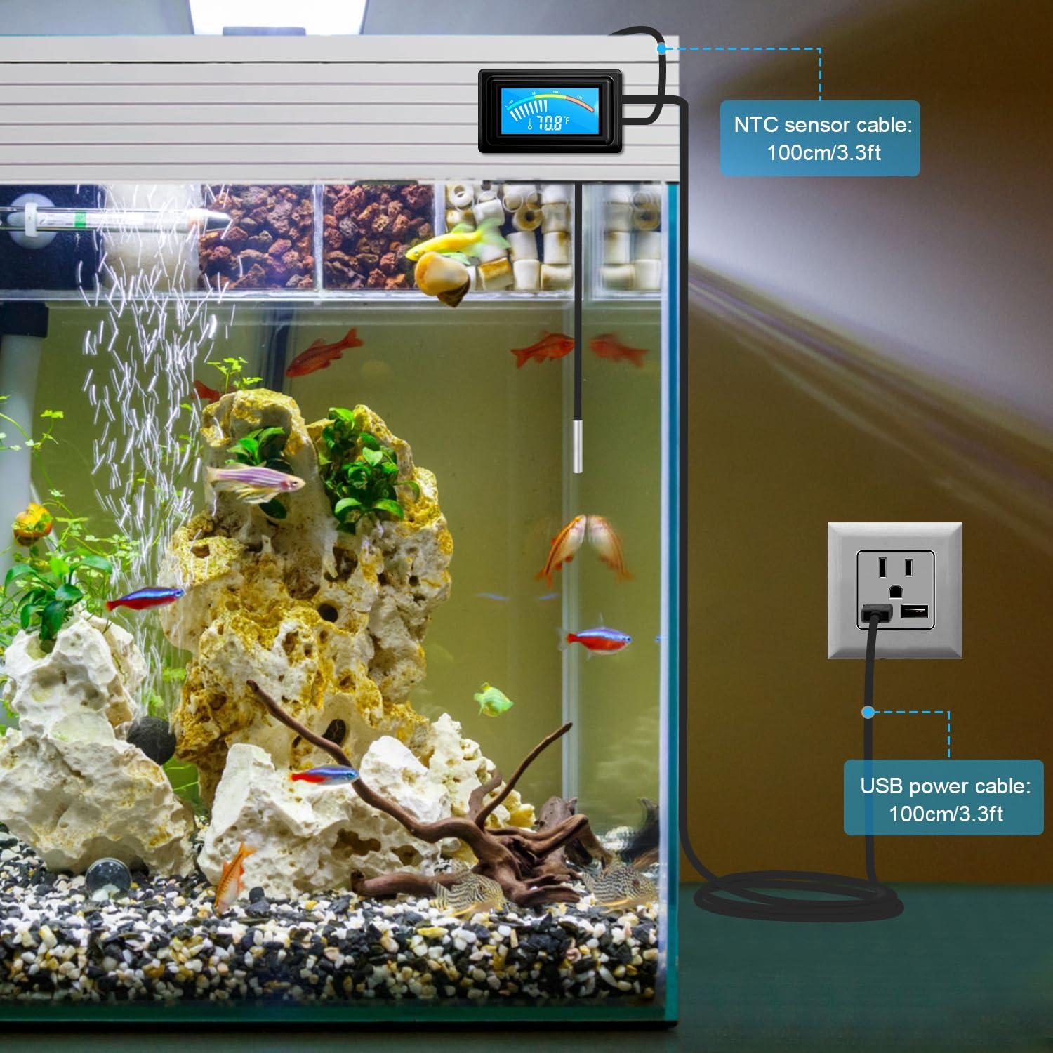 Termómetro Digital USB KETOTEK E0032 con Sonda para Acuario y Vehículo