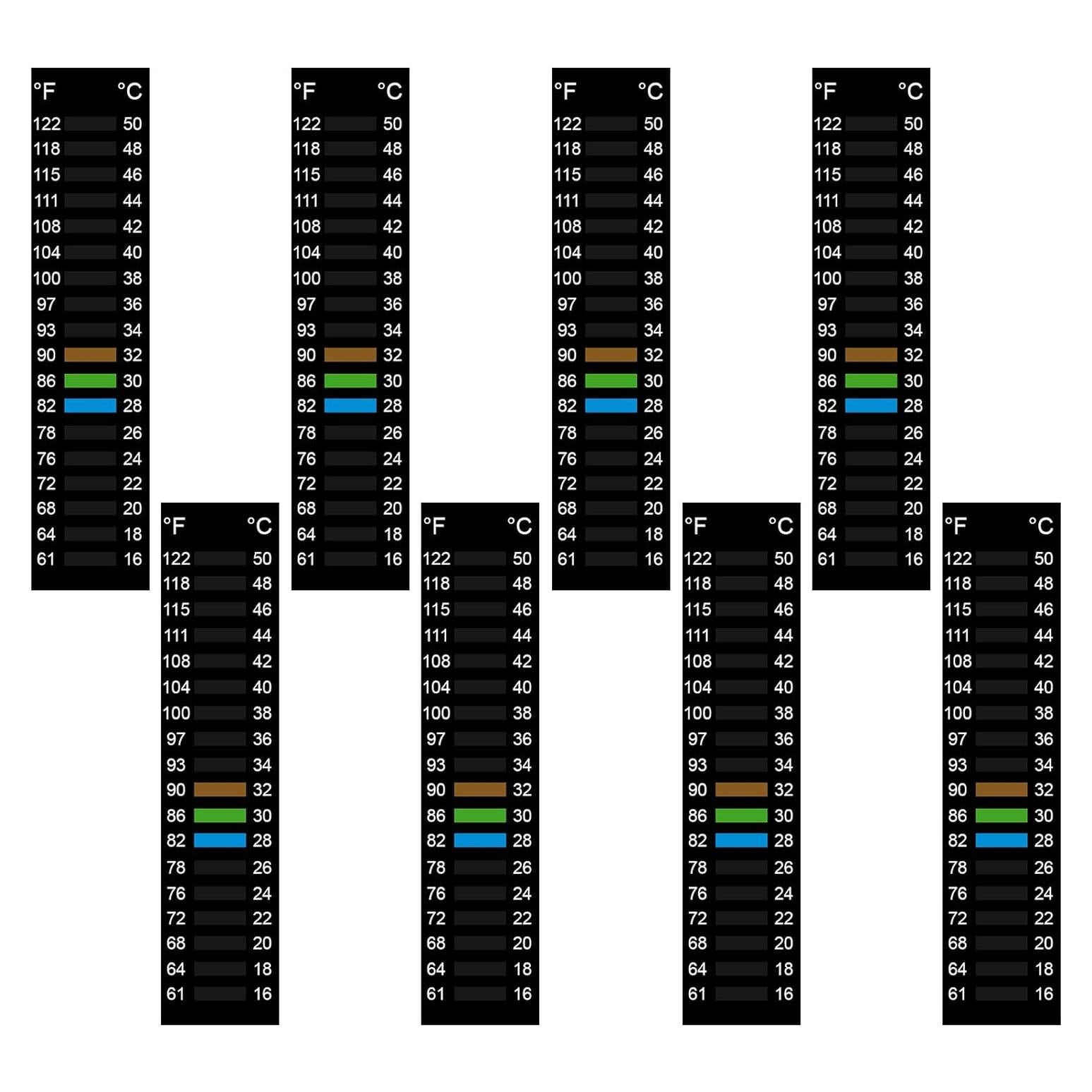 8 Etiquetas de Temperatura para Acuario HJZHII 15-50°C