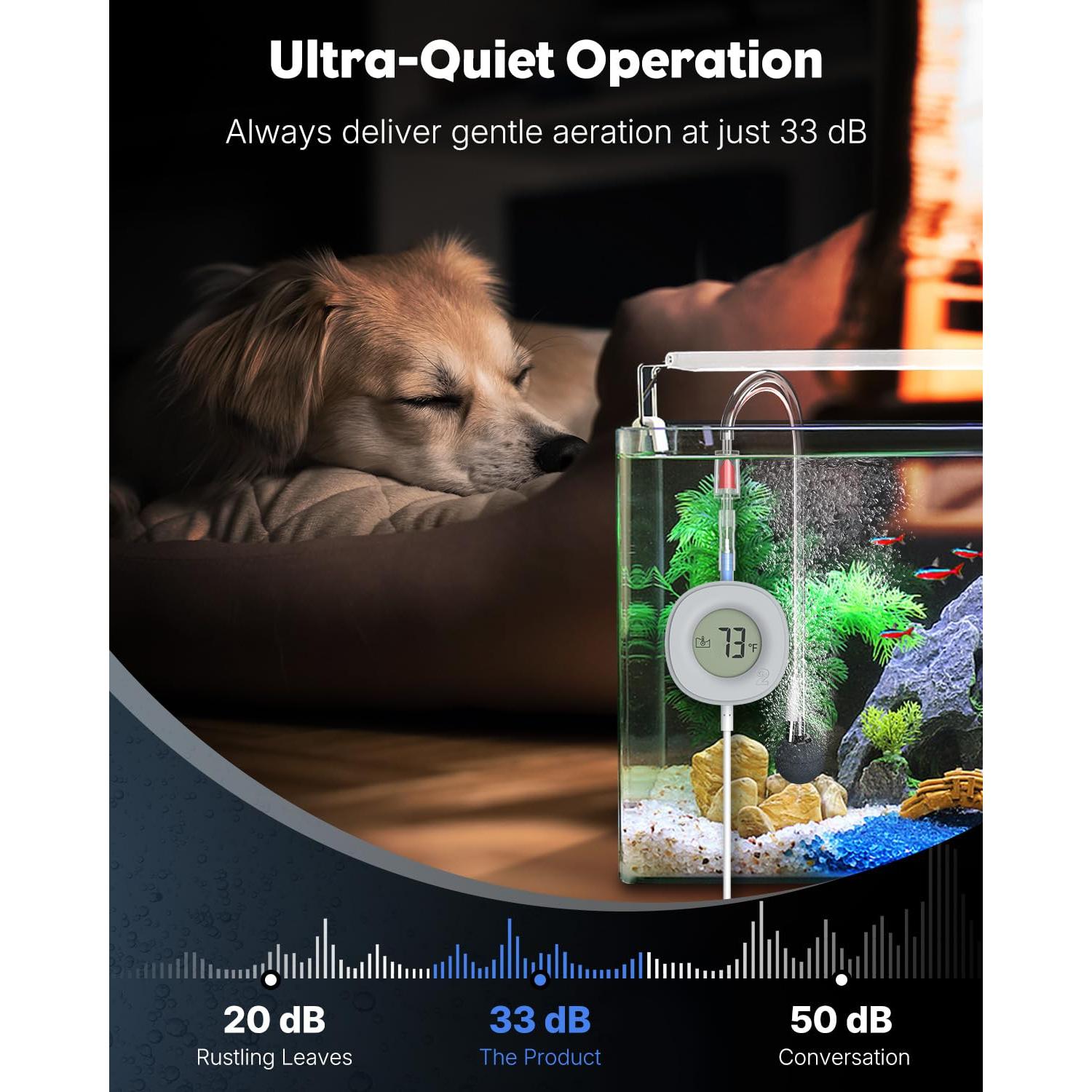 Bomba de Aire Mini Pawfly 1.5W Ultra Silenciosa para Acuario