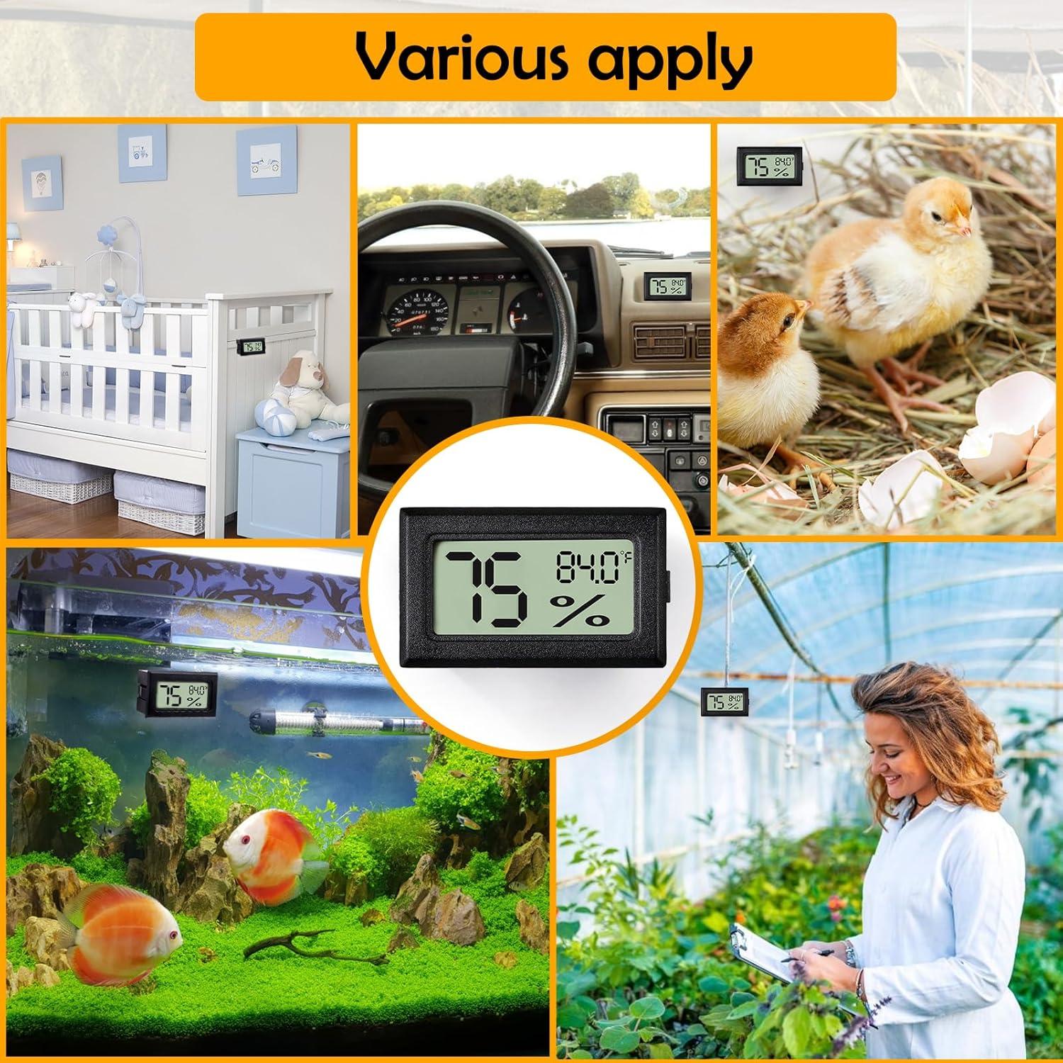 Termómetro y Medidor de Humedad para Reptiles BSRESIN 2 PCS