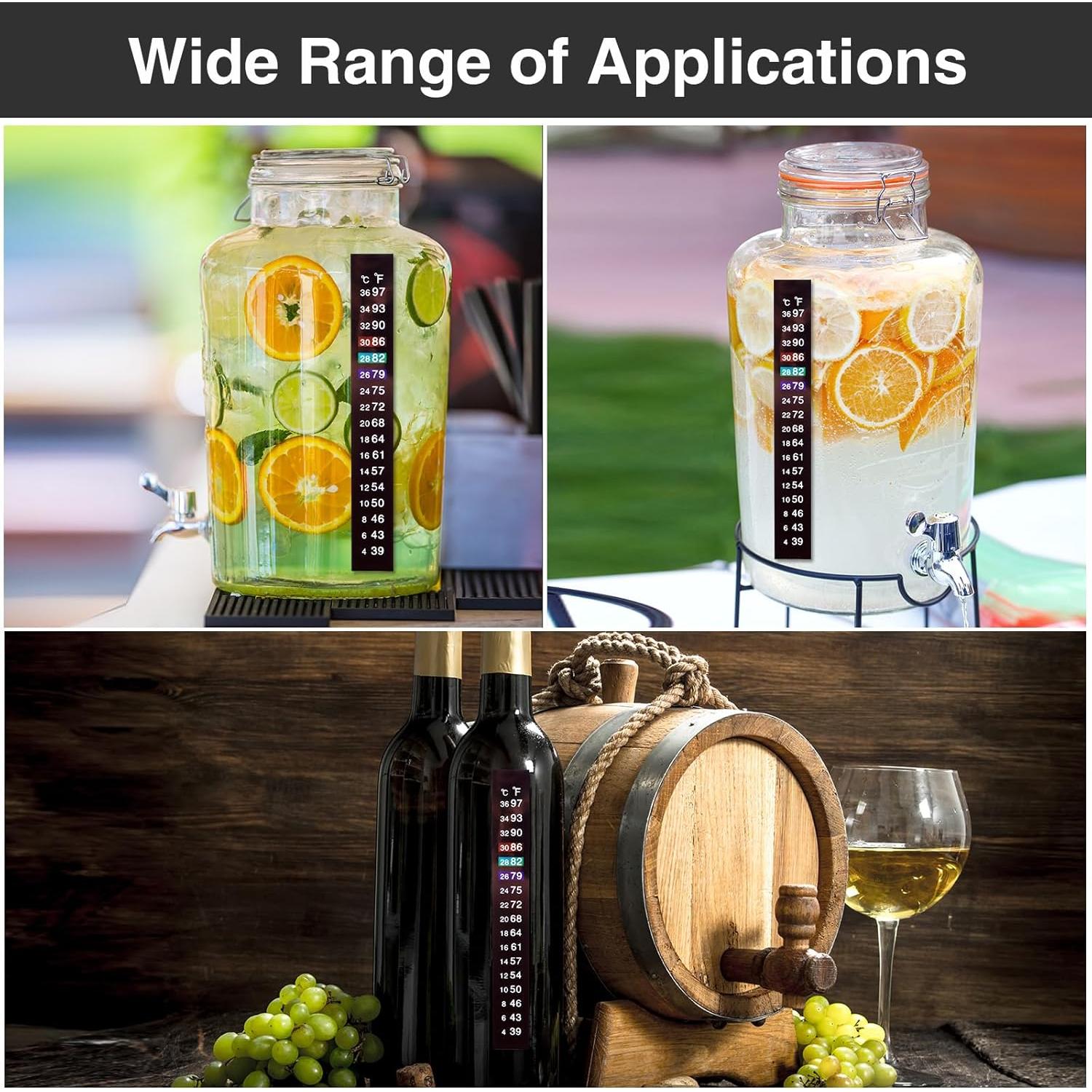 5 Tiras de Termómetro Adhesivas Qishiyi para Acuario 4-36°C