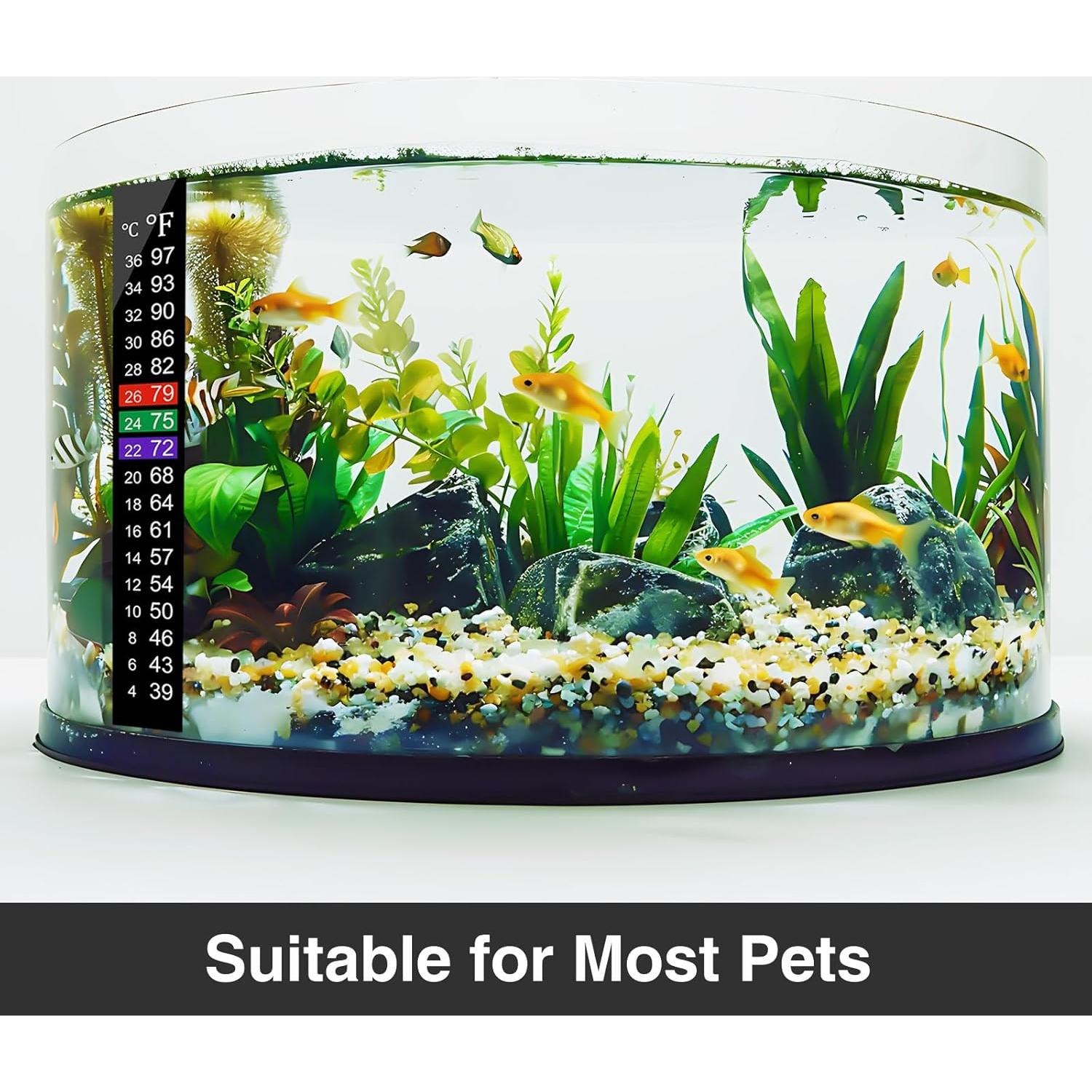 5 Tiras de Termómetro Adhesivas Qishiyi para Acuario 4-36°C