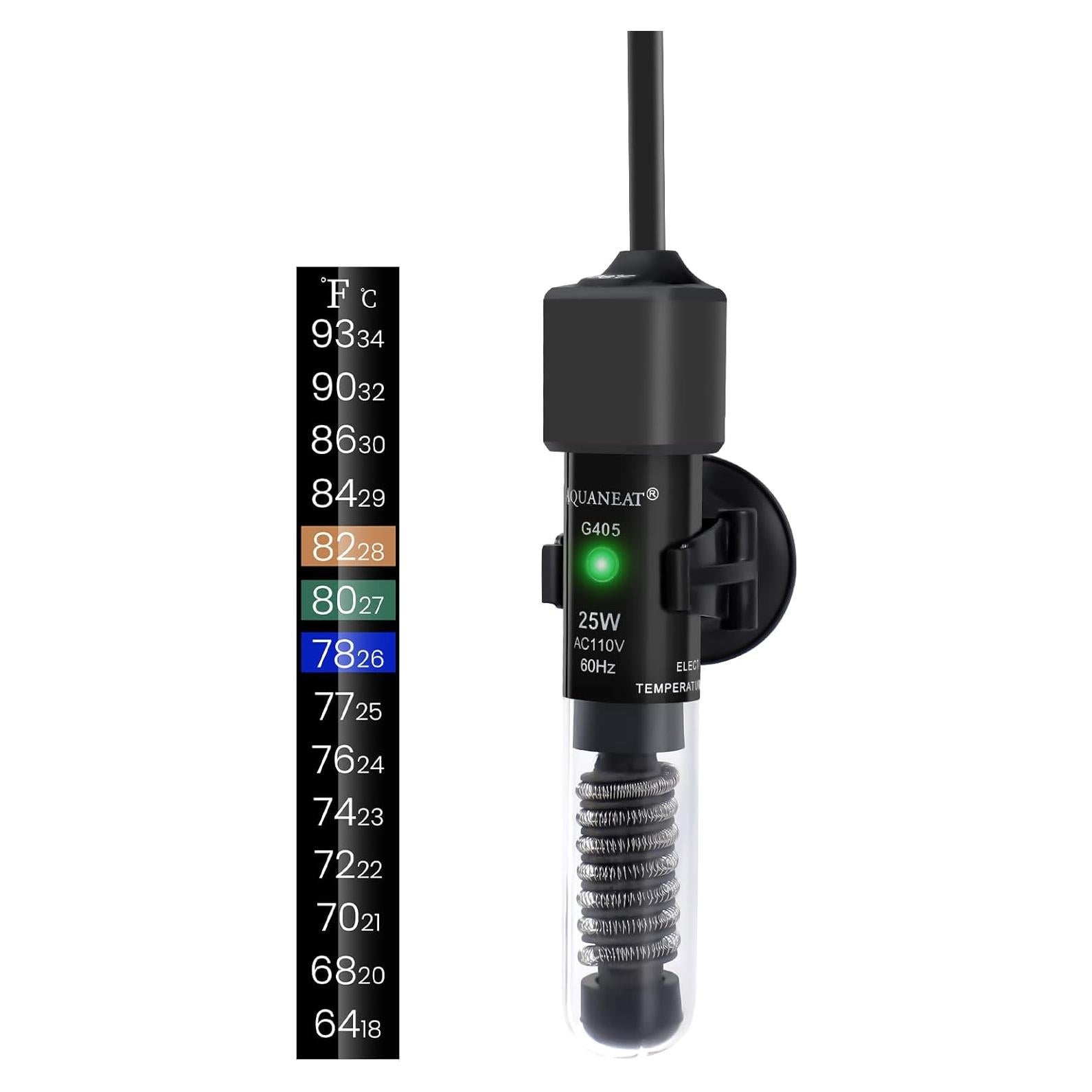 Calentador de Acuario AQUANEAT 25W Mini para Peces Betta