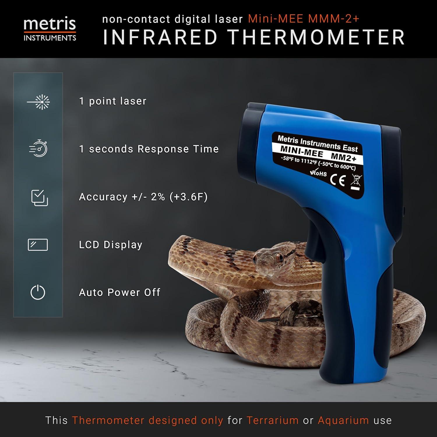 Termómetro Digital Infrarrojo Metris MMM-2 para Acuario y Terrario