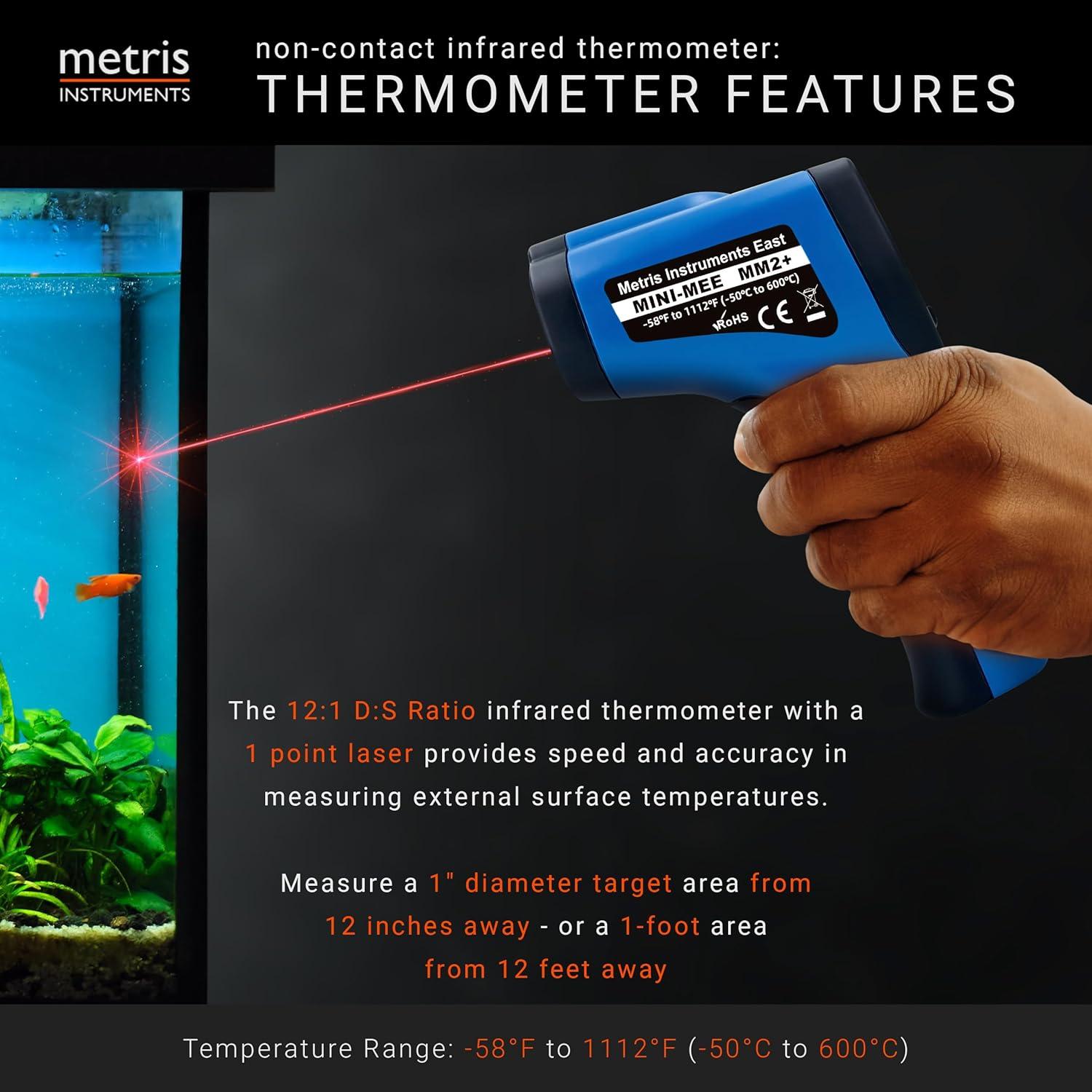 Termómetro Digital Infrarrojo Metris MMM-2 para Acuario y Terrario