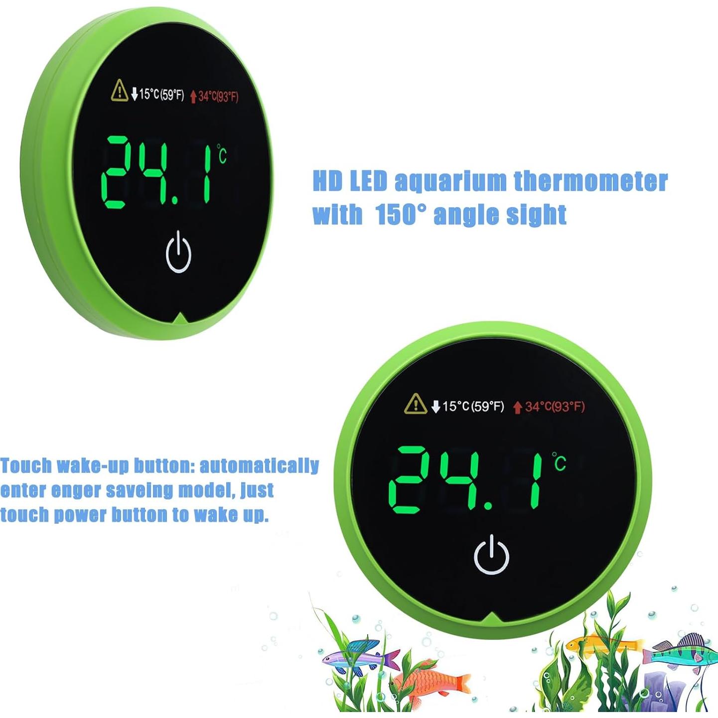 Termómetro Digital para Acuarios Poly AT3 - Pantalla Táctil LED