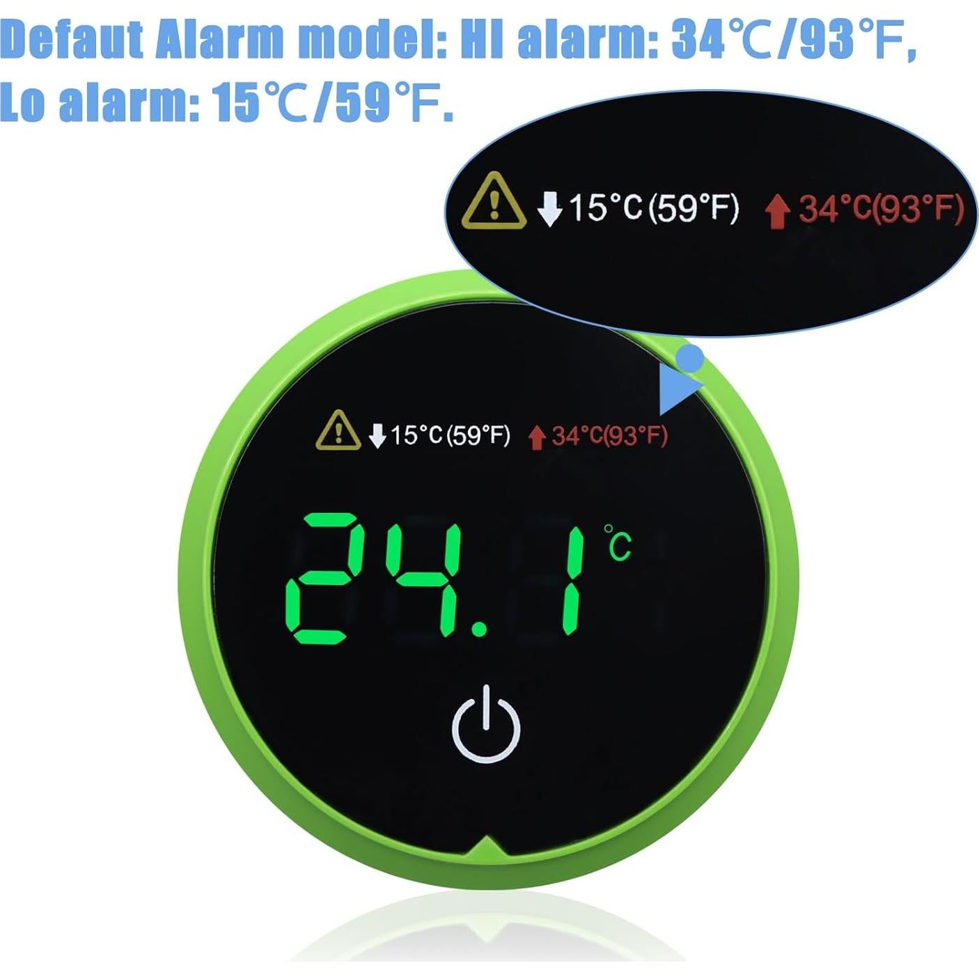 Termómetro Digital para Acuarios Poly AT3 - Pantalla Táctil LED