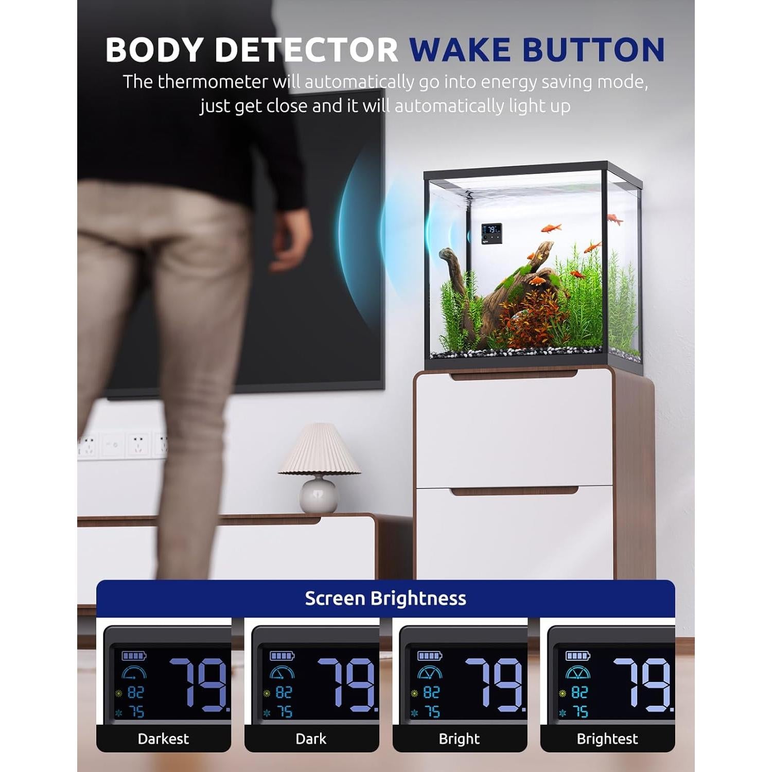 Termómetro Digital para Acuario SEAOURA SR-801 con Sensor de Movimiento