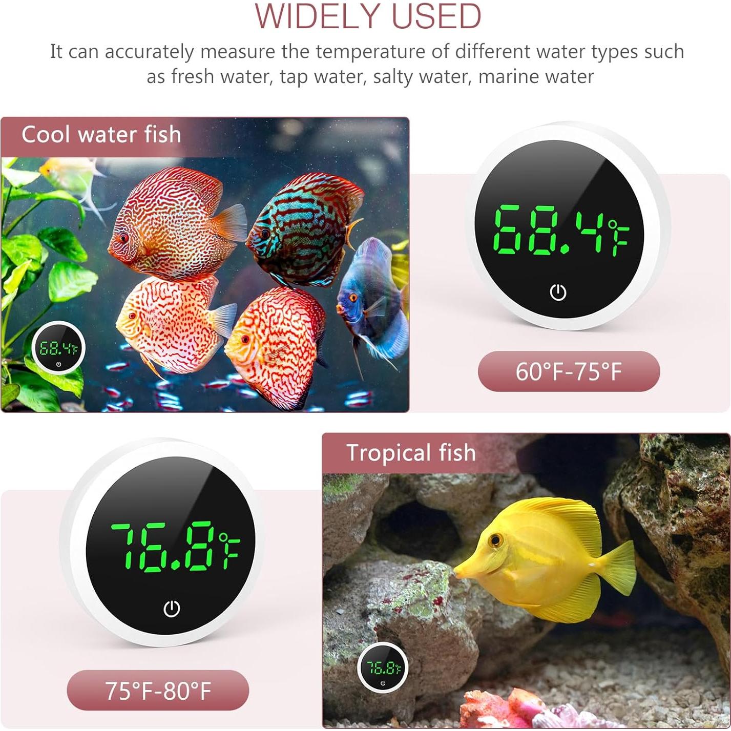 Termómetro Digital para Acuario LOFICOPER - 2 PCS, Pantalla Táctil