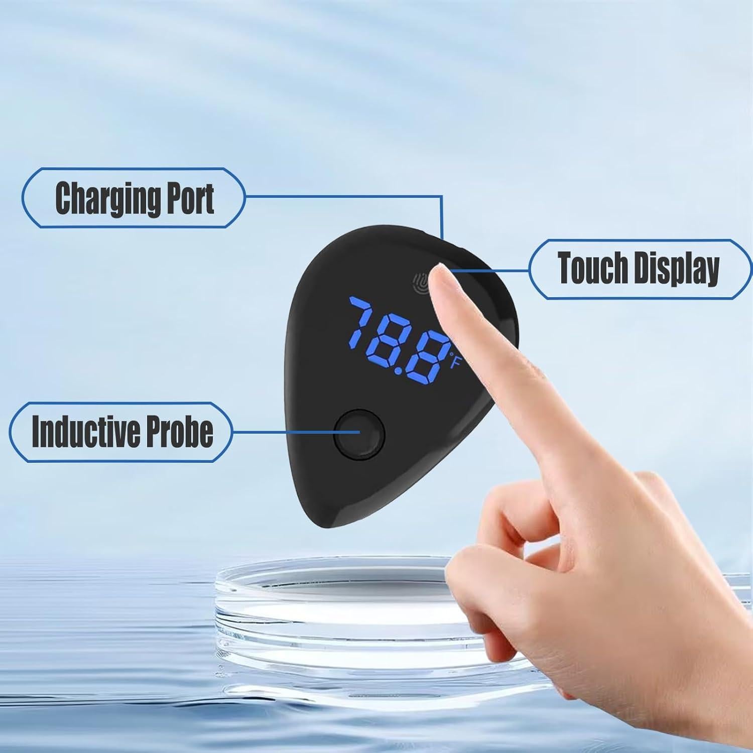 Termómetro USB Inalámbrico Carefree Fish para Acuario ±1°C