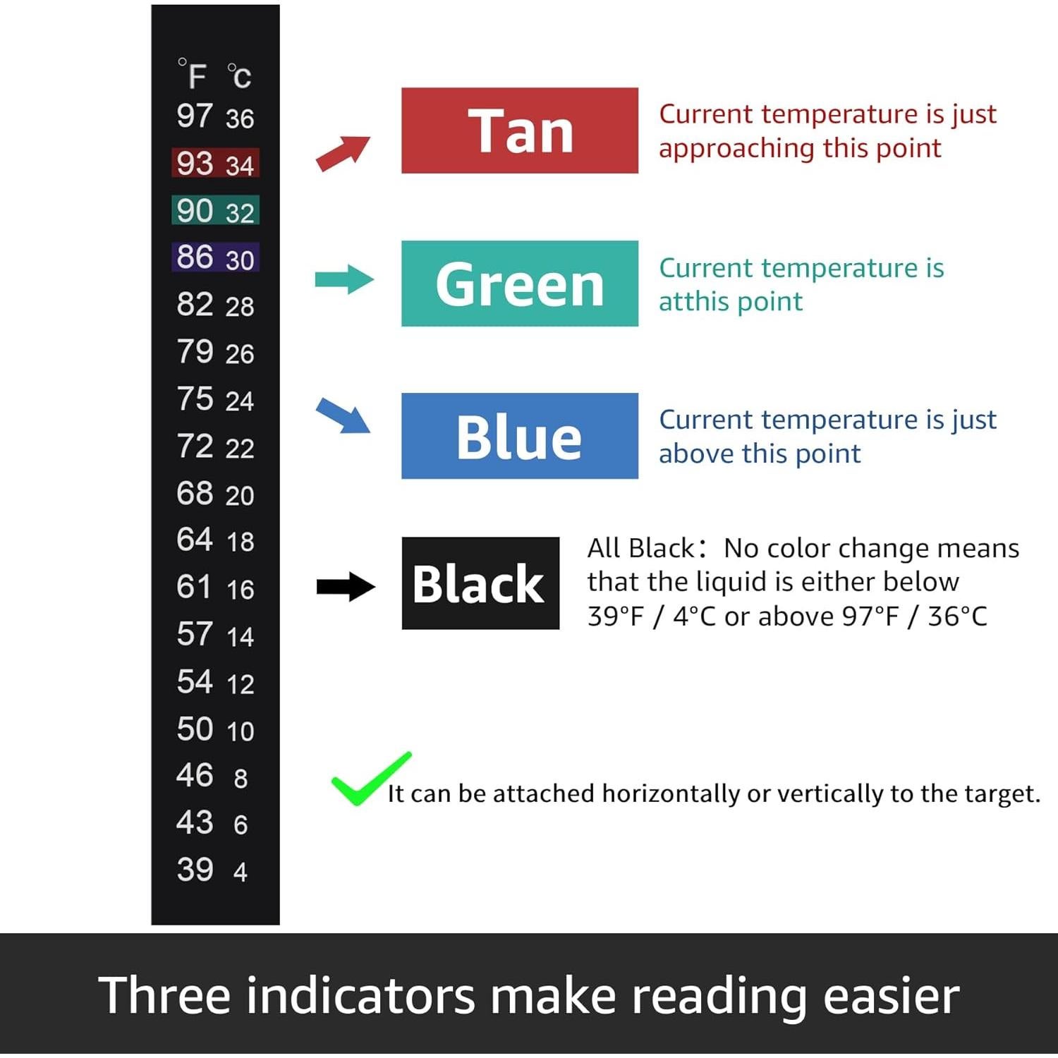 Termómetro Adhesivo para Acuario y Kombucha J710654936357 4°C a 36°C