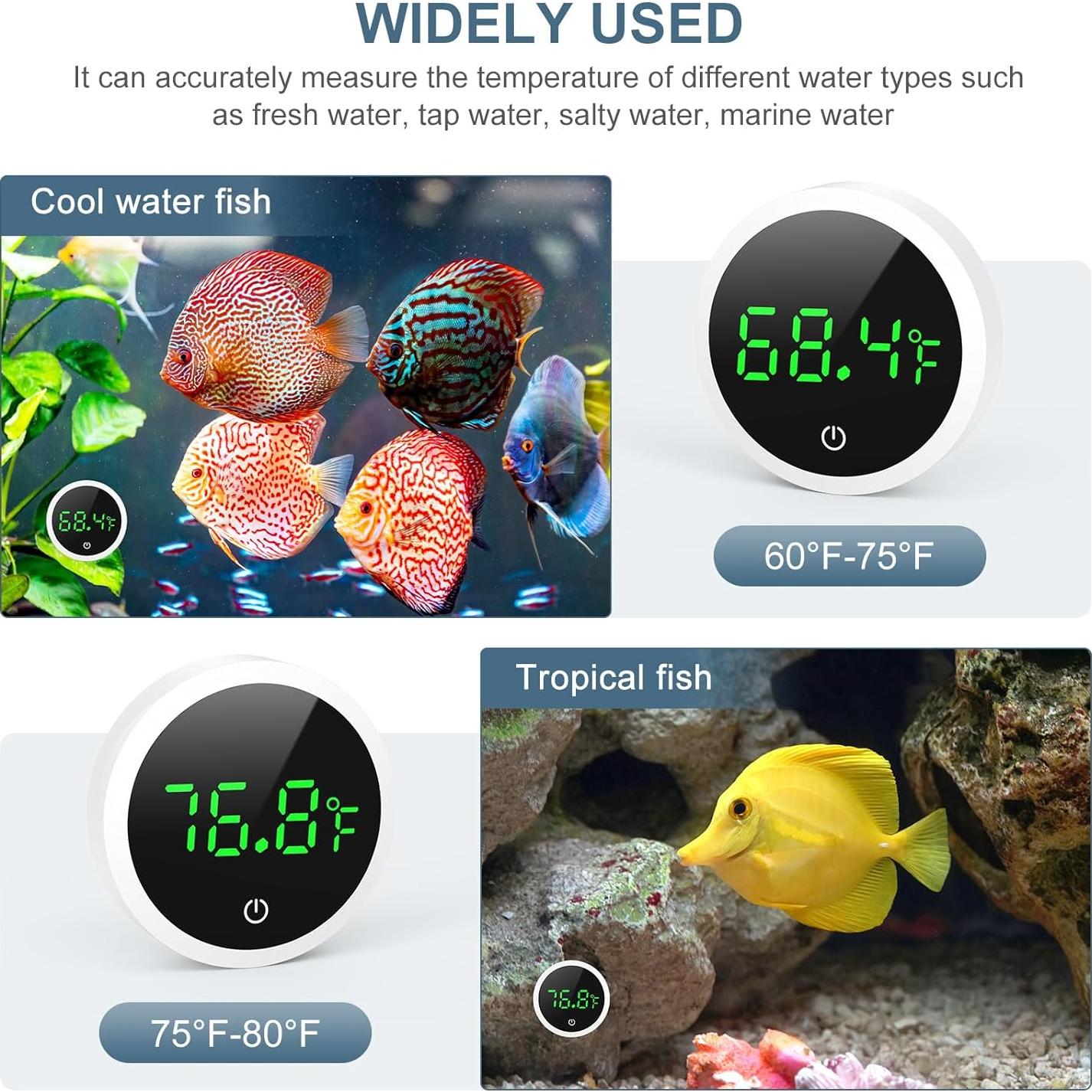 Termómetro Digital de Acuario Ankilo con Pantalla LED HD