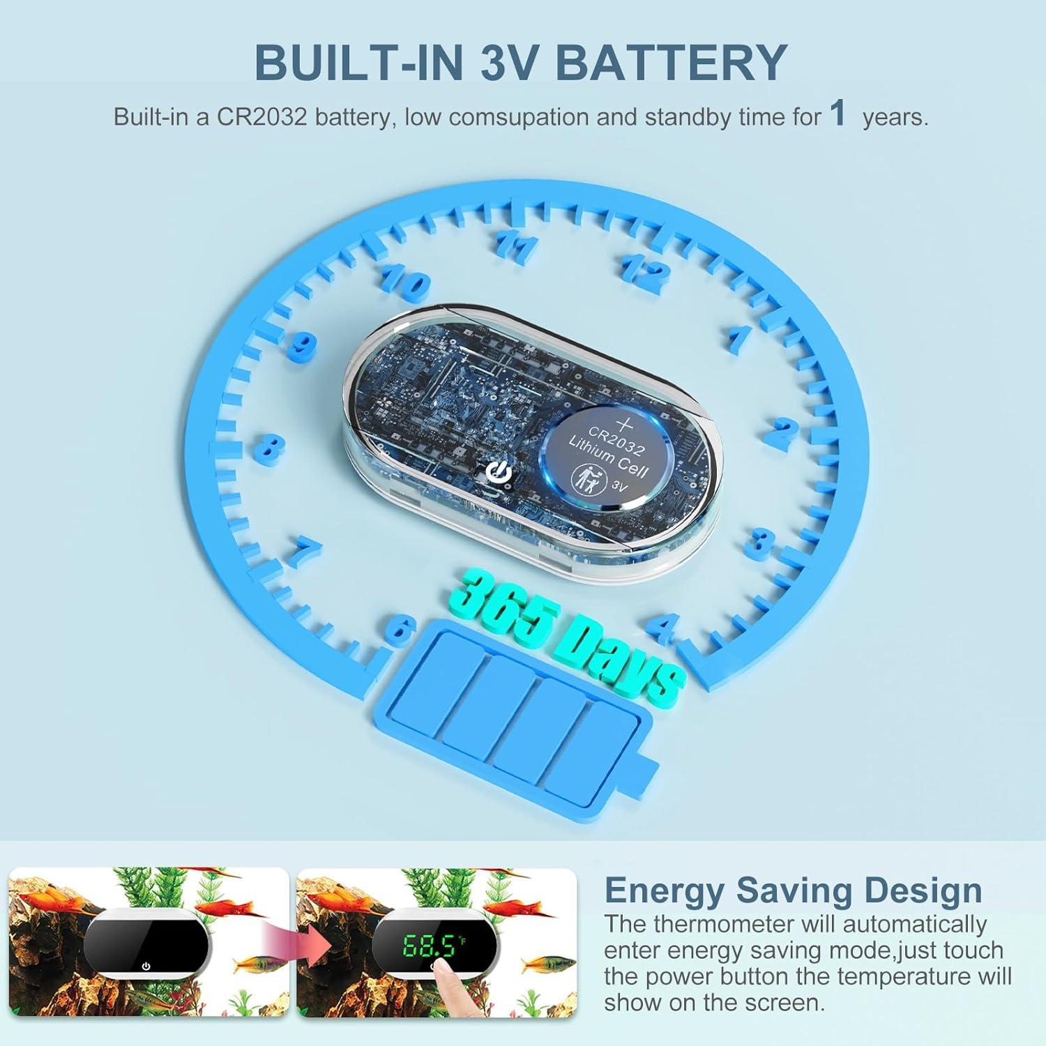 Termómetro Digital para Acuario Ankilo Blanco - Alta Precisión ±1°C