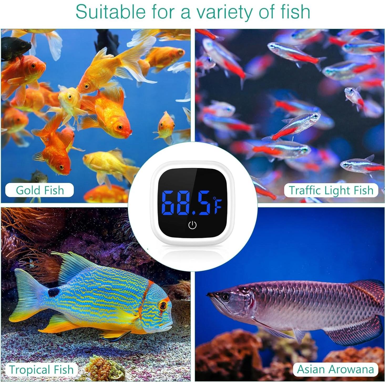 Termómetro Digital para Acuario ORIA - 2 PCS, Alta Precisión