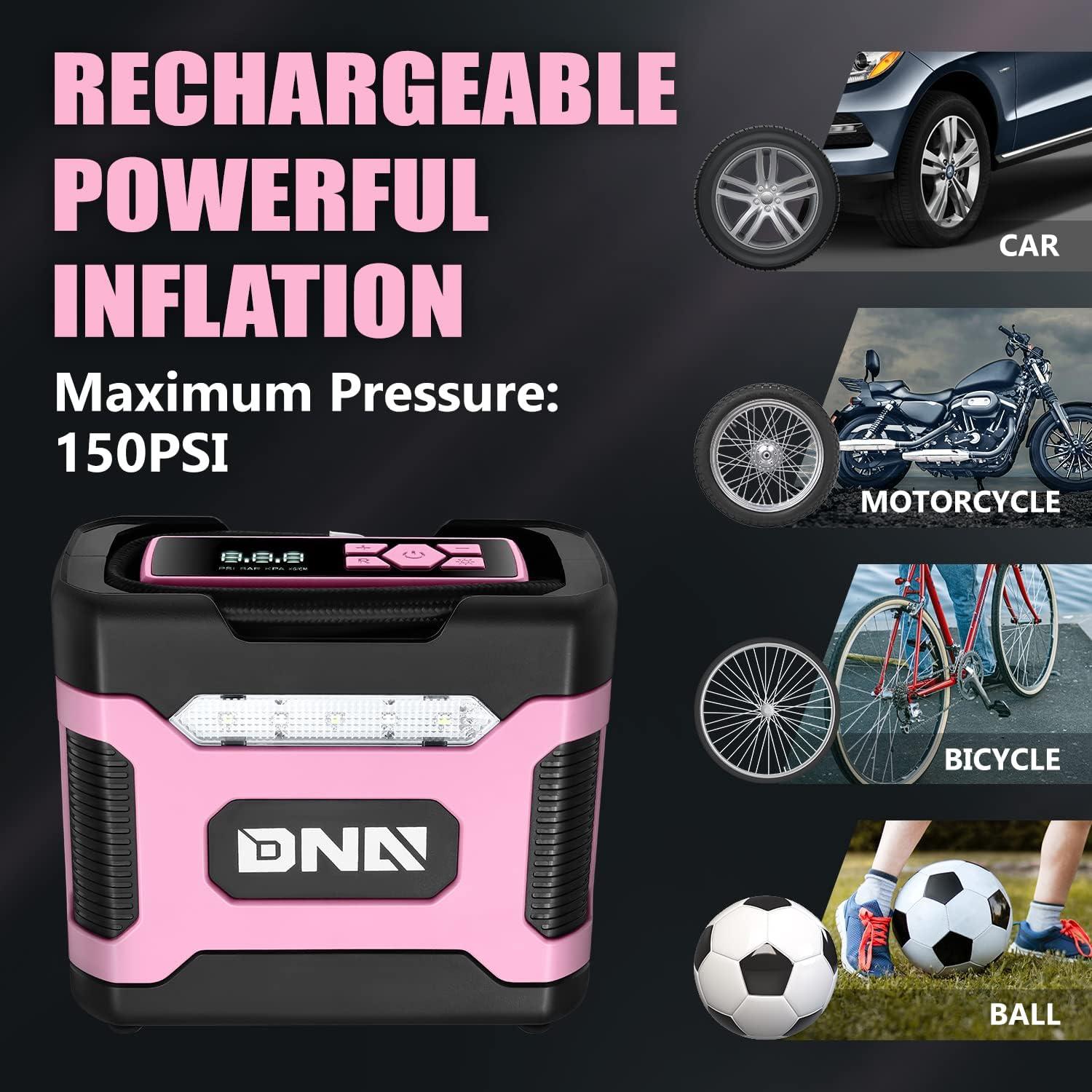 Inflador de Neumáticos Digital DNA MOTORING Rosa 12V