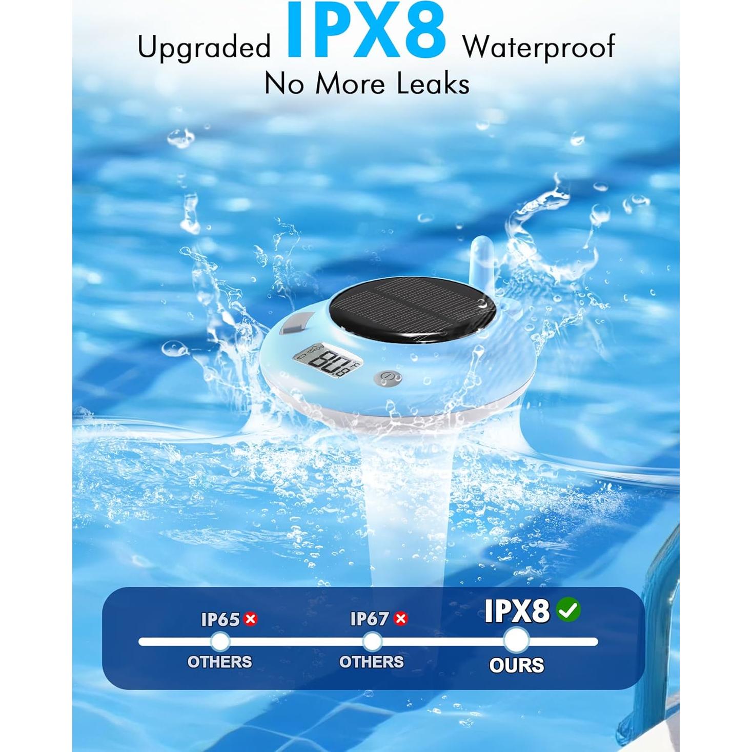 Termómetro Solar Flotante Digital NoWoW IPX8 para Piscina