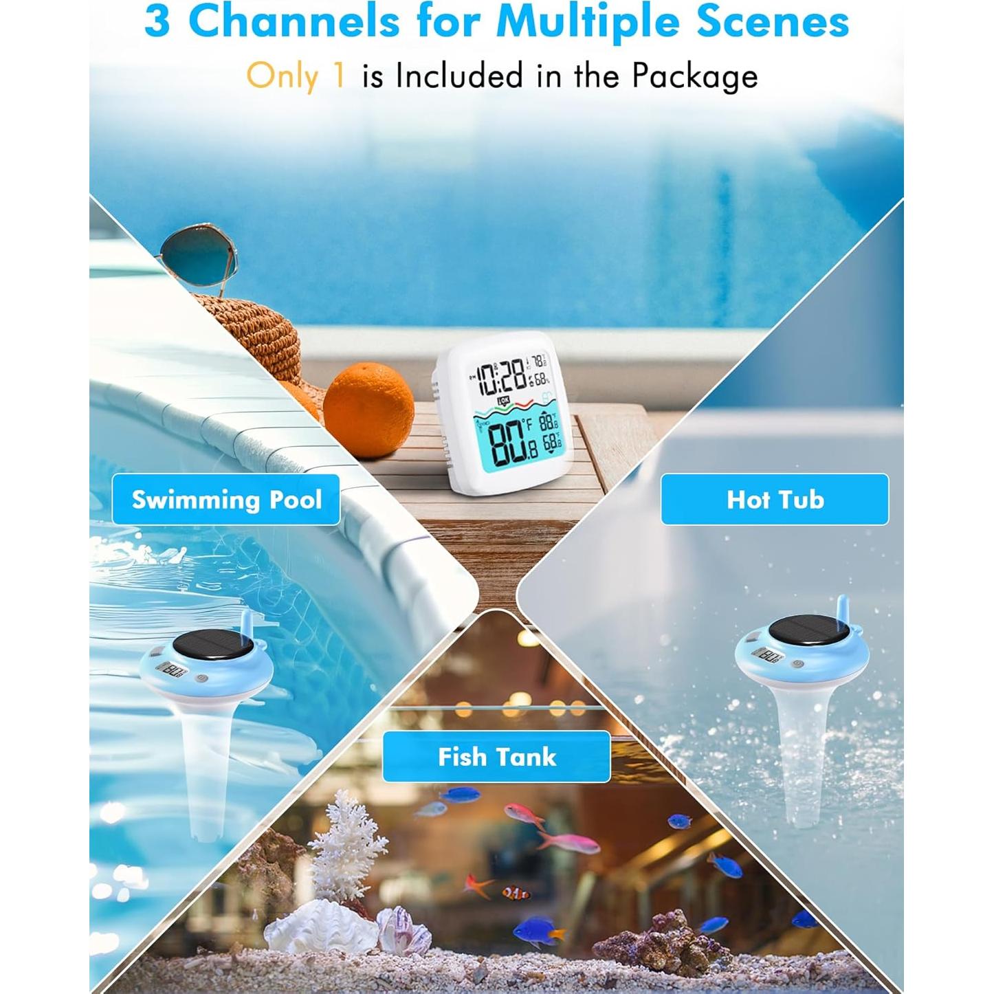 Termómetro Solar Flotante Digital NoWoW IPX8 para Piscina