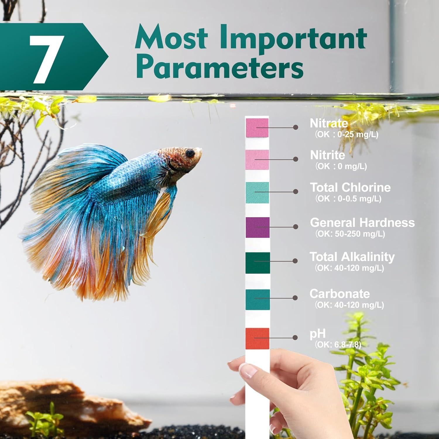 Tiras de Prueba para Acuarios 7 en 1 HOVIRAN - 125 Unidades