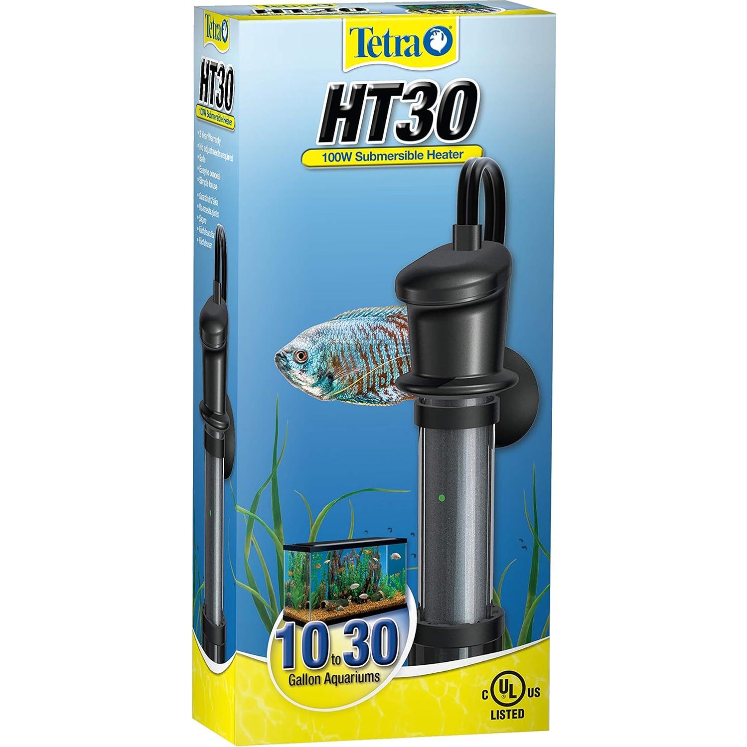Calentador de Acuario Sumergible Tetra 100W 10-30 Galones
